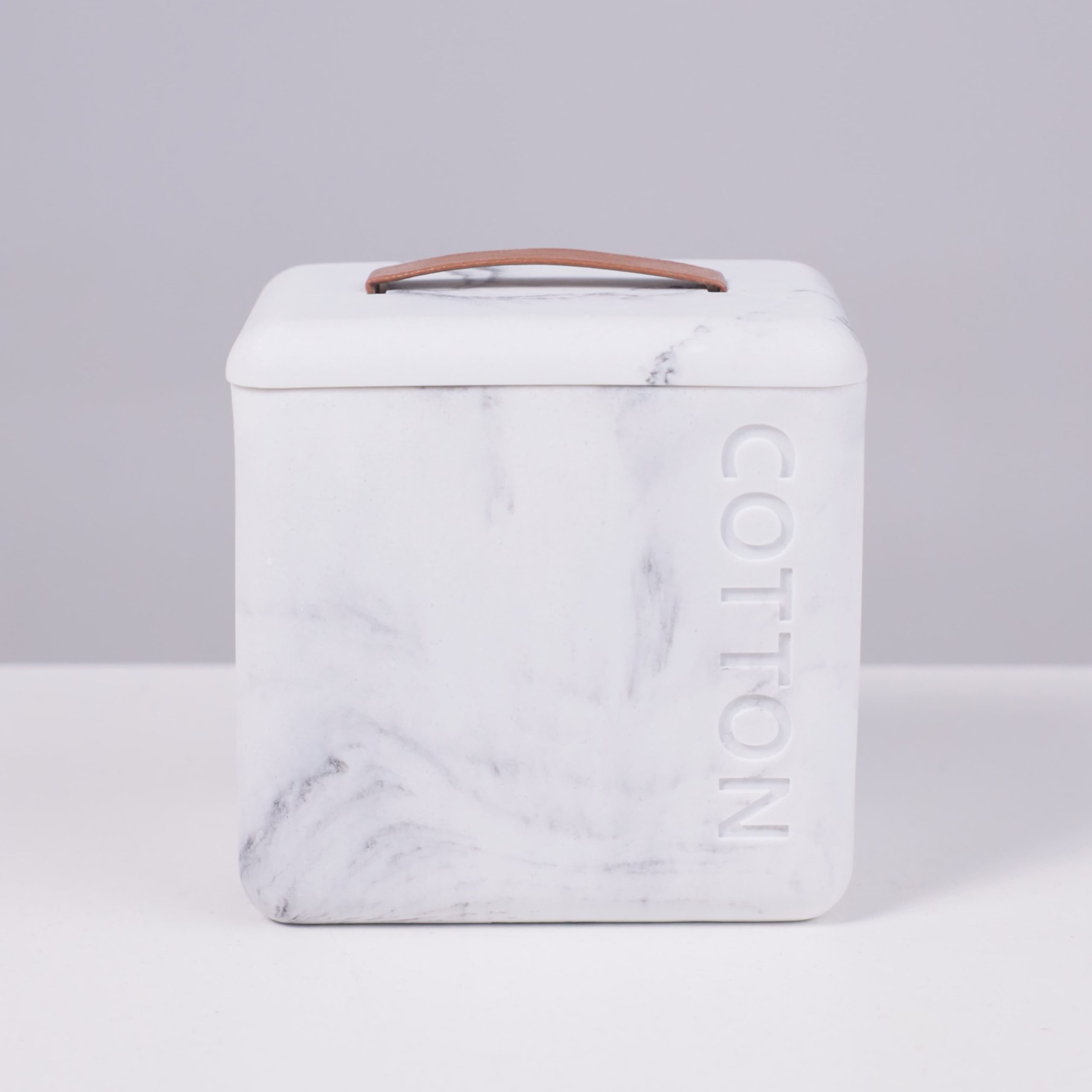 Контейнер декоративный NOVA, белый мрамор