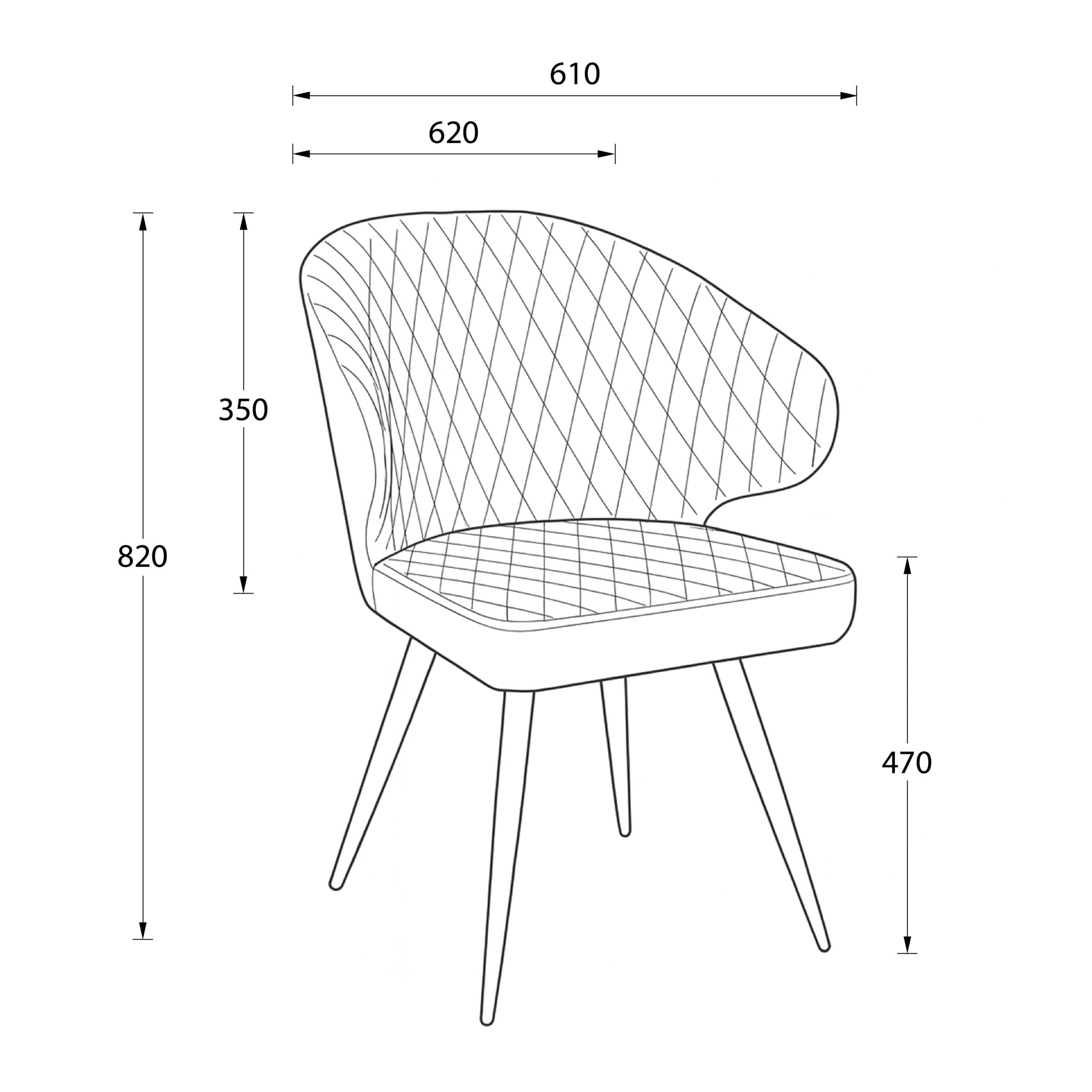 Стул ROB-R1 360, d12 OLIVE LUXчерный