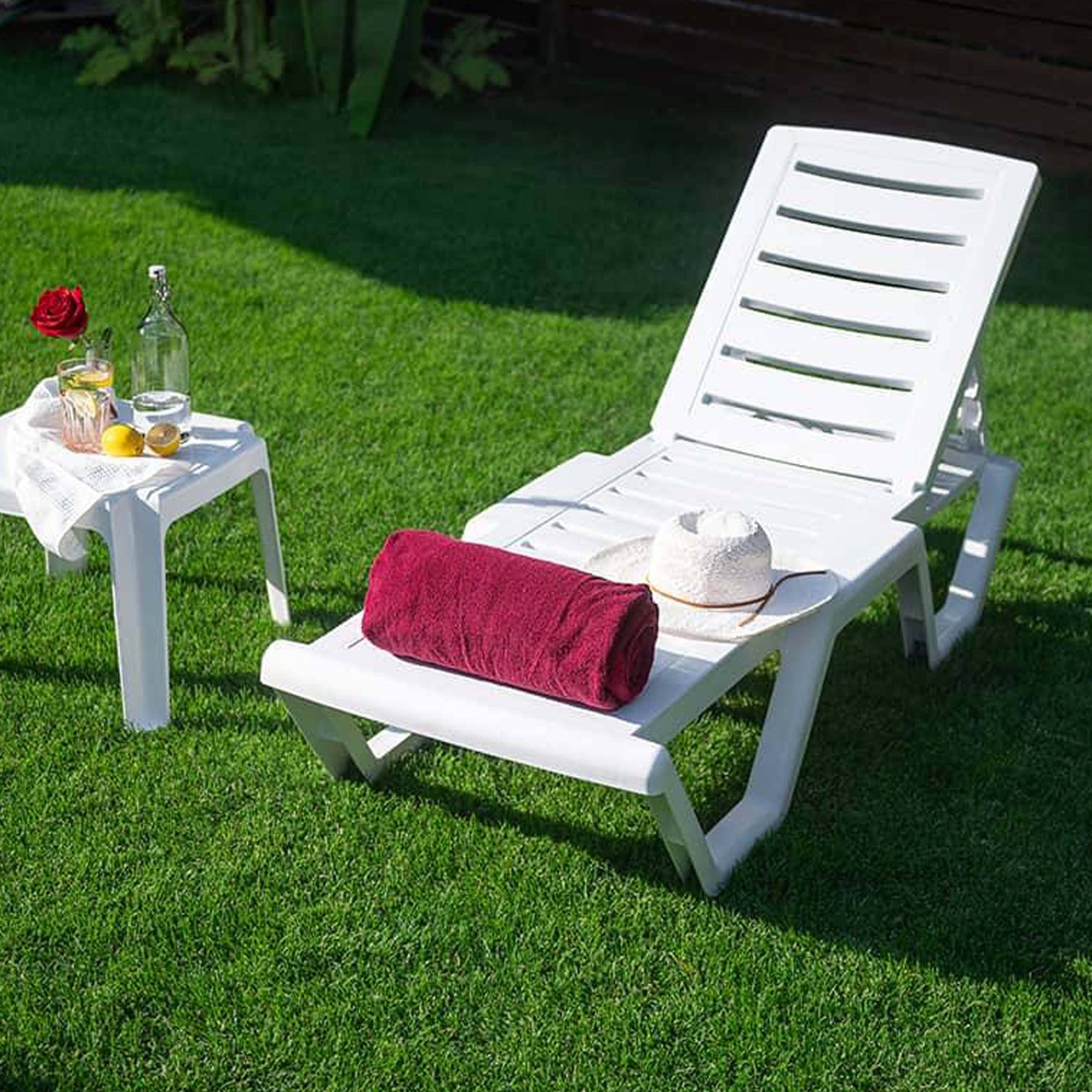 Шезлонг Элластик, белый