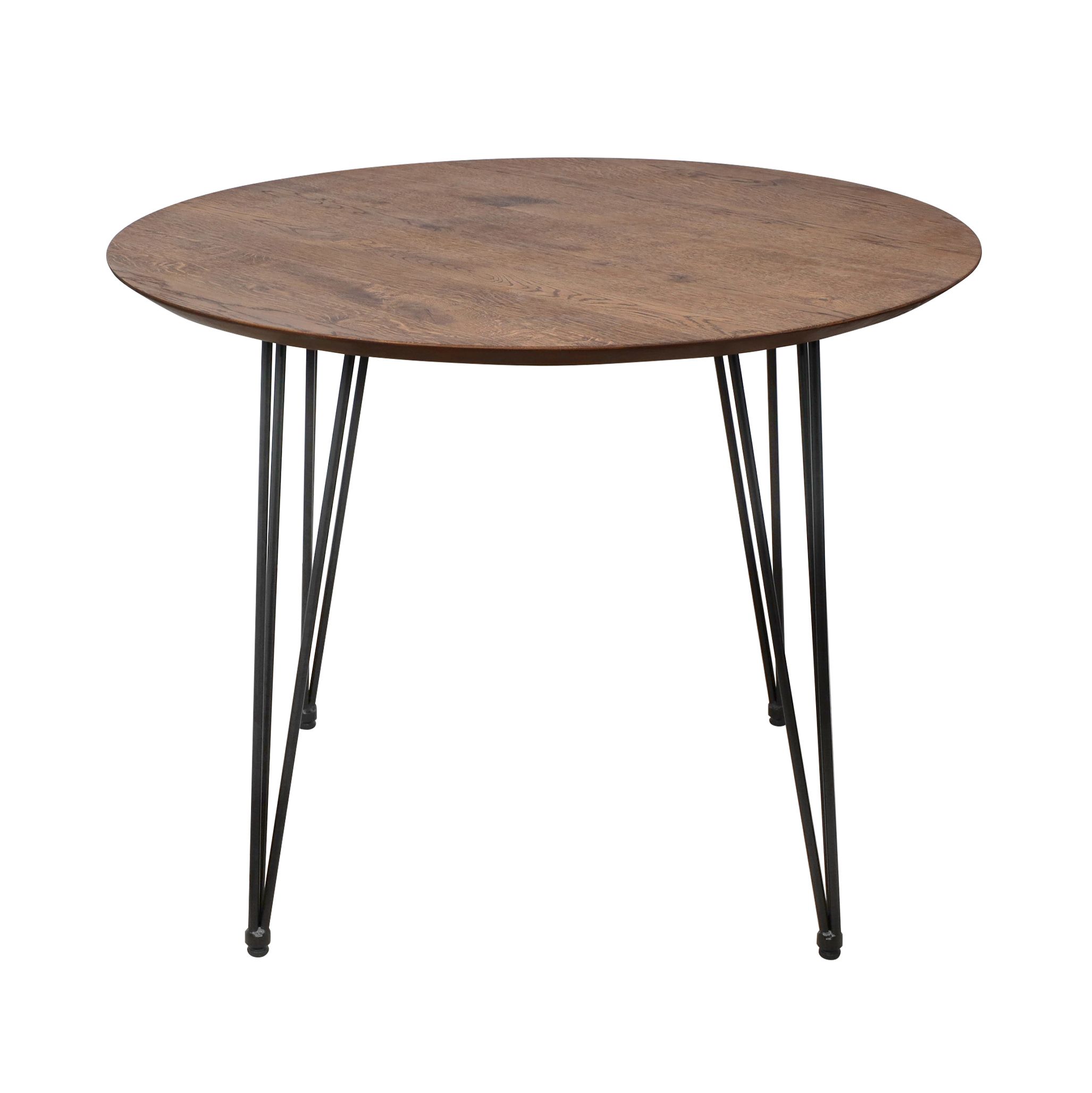 Стол ДЕМАВЕНД, d100*74, дуб мореный/черный (ПР-4 DSW (Т27) (02) Кс-12)