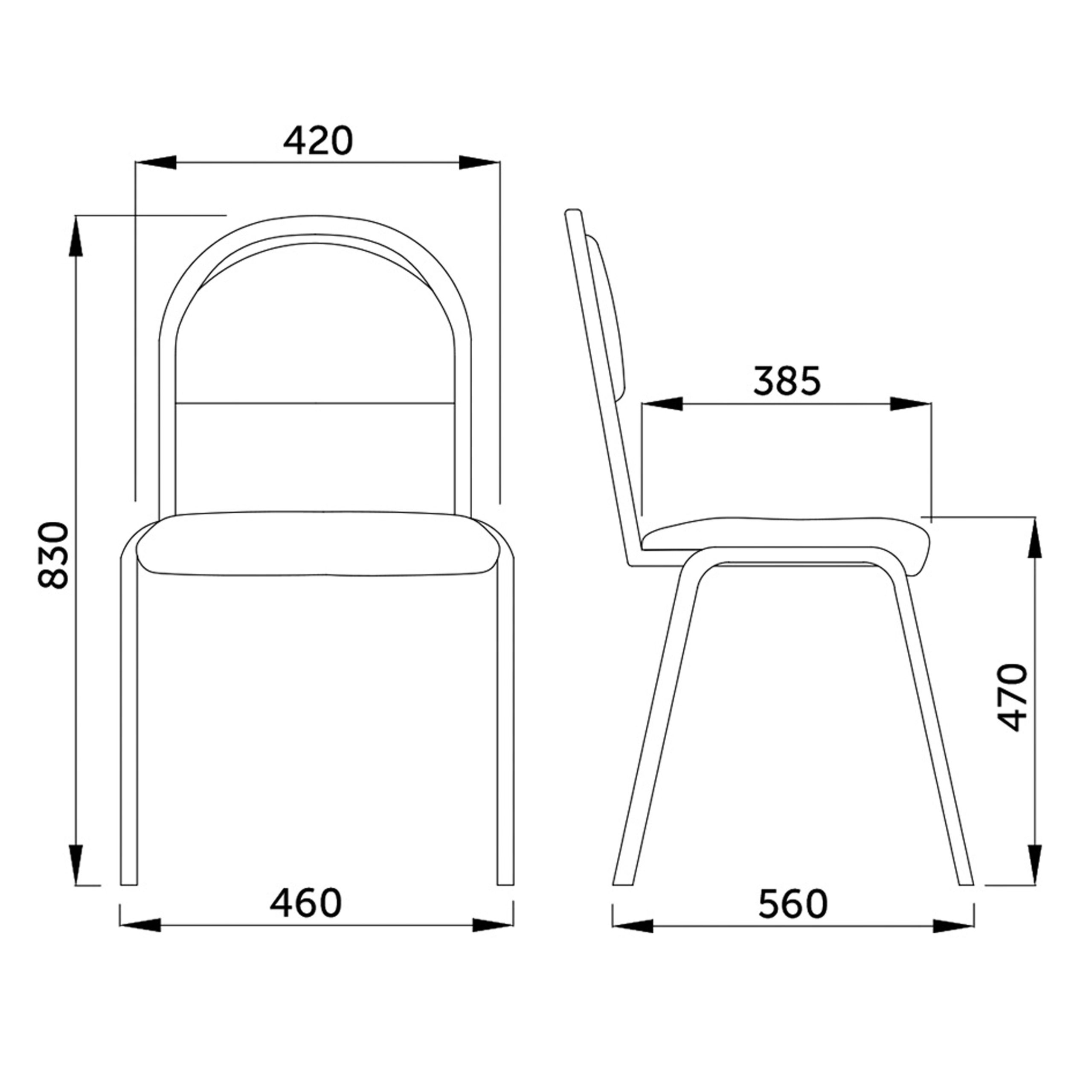 Стул Стандарт BL С24, коричнево-бежевый