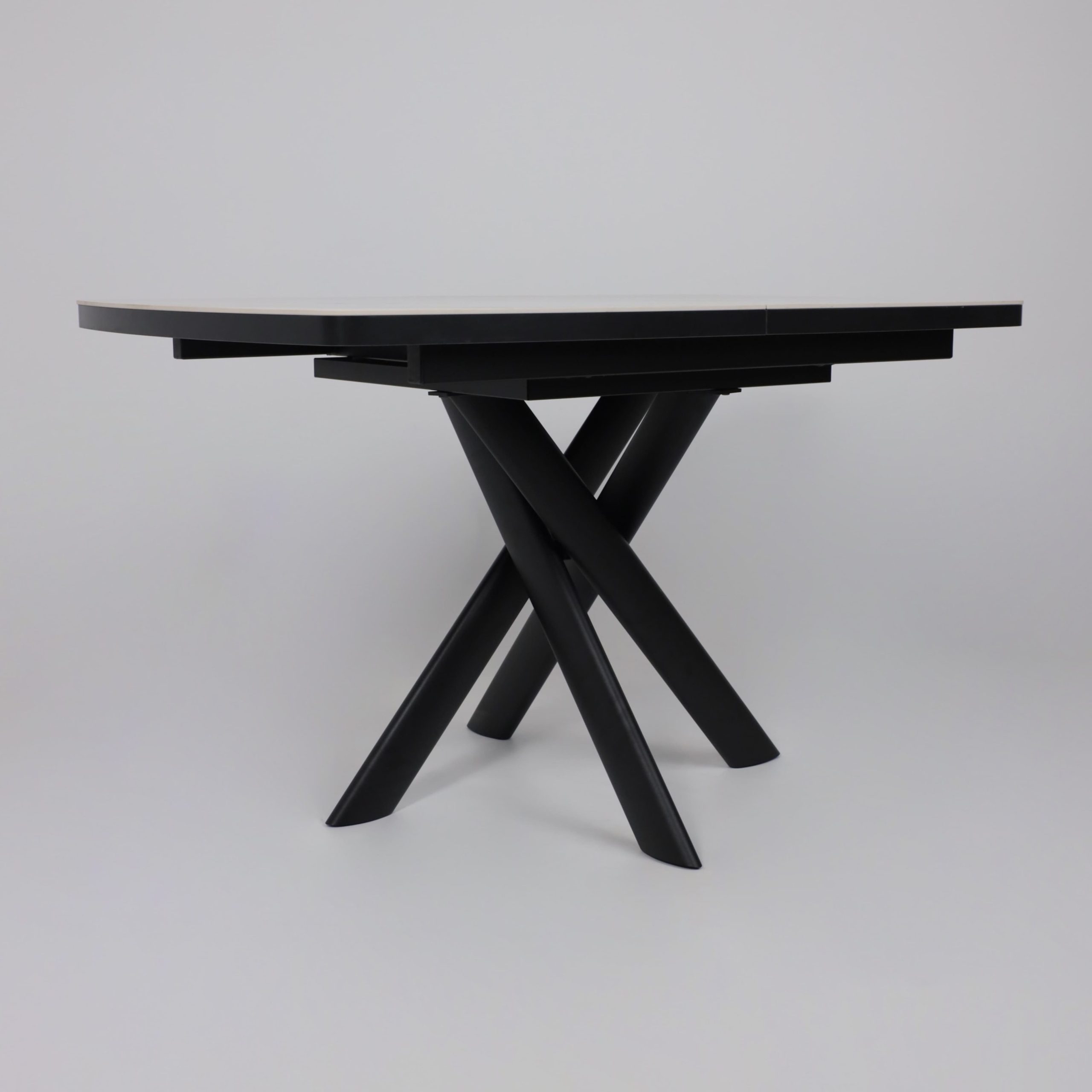 Стол LEONEL-130, раздвижной 130(165)х85, CALAKATTA ST CER/Черный