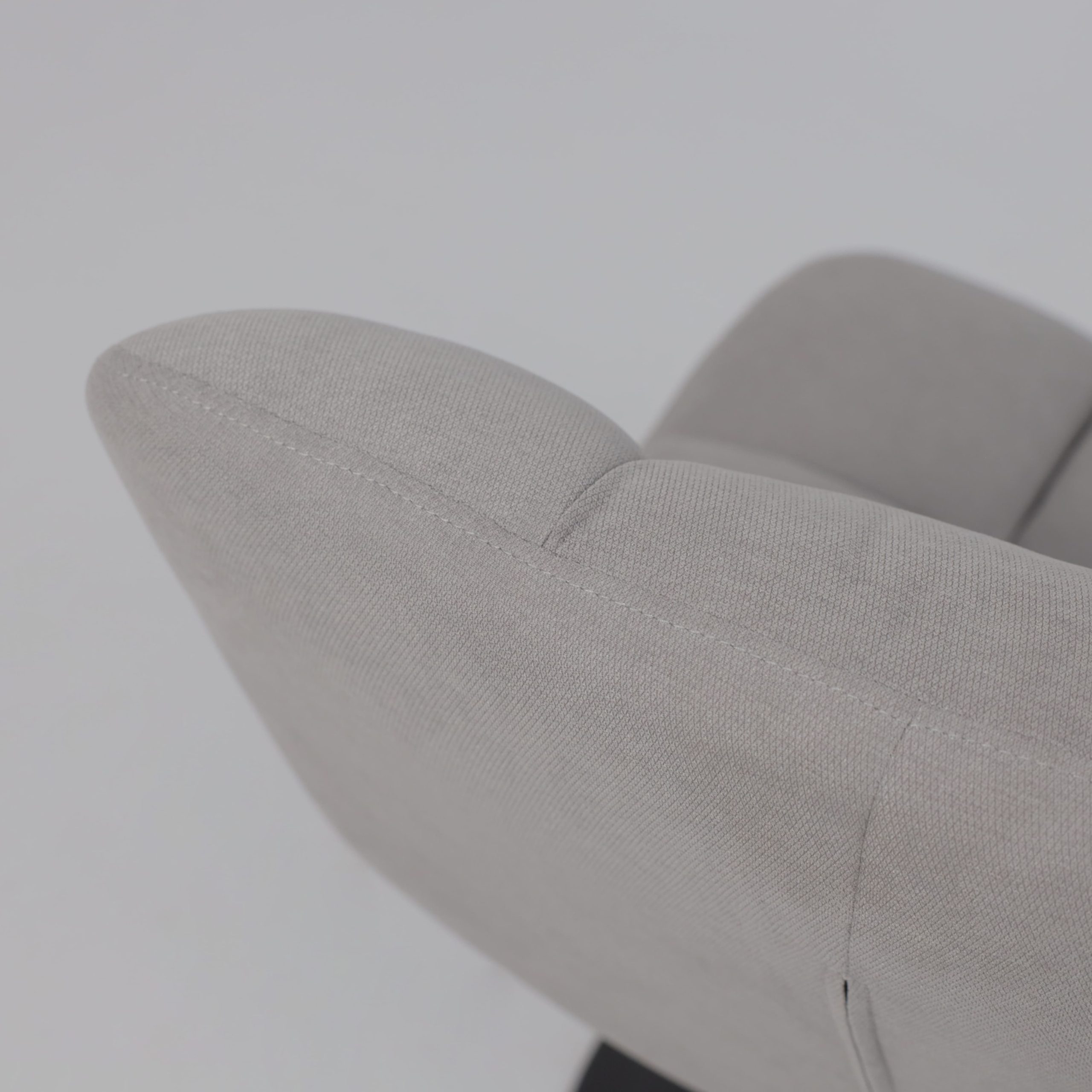 Кресло GRANDE, поворотное, серая ткань Linen Fabric-11/черный