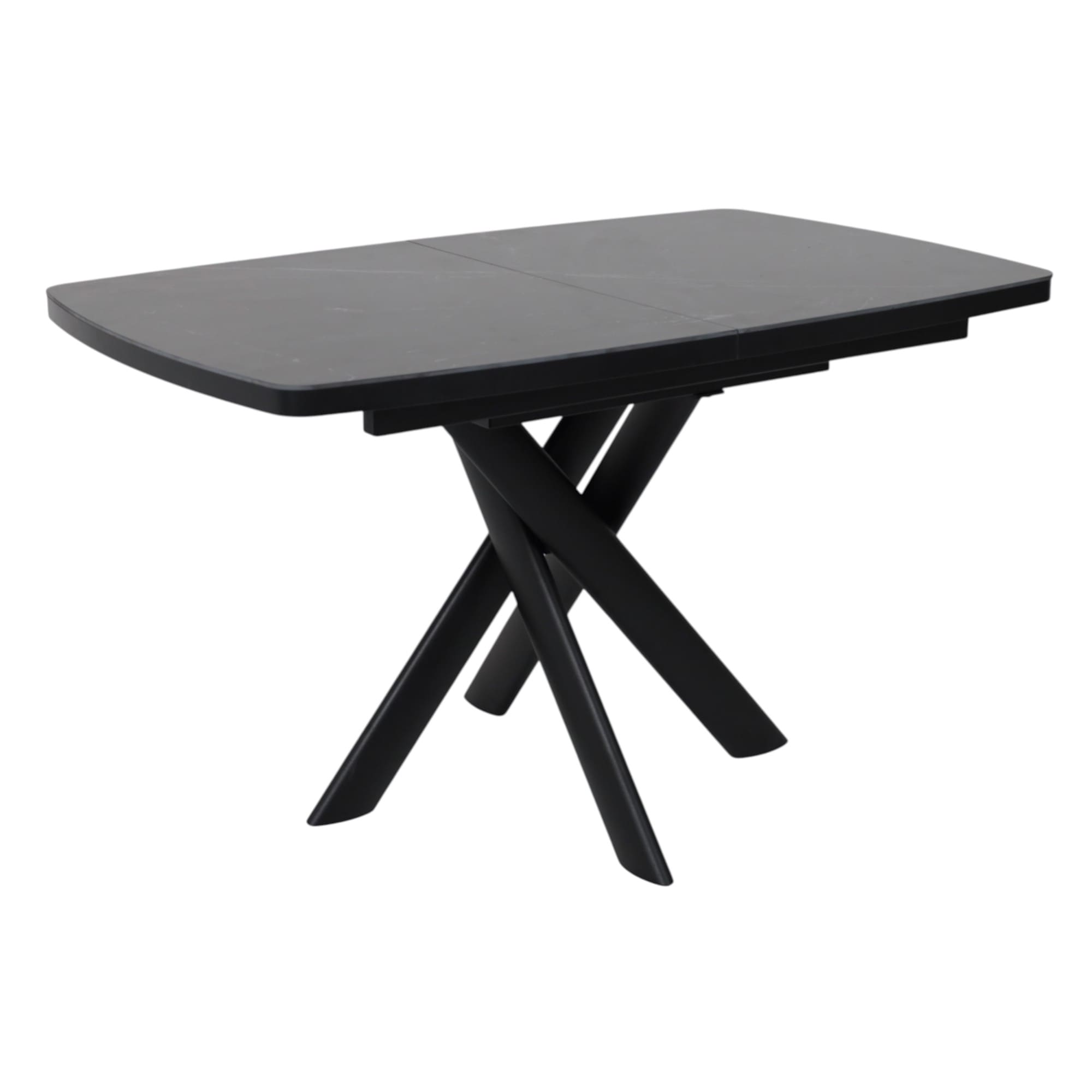 Стол LEONEL-130, раздвижной 130(165)х85, STONE BLACK ST CER/Черный