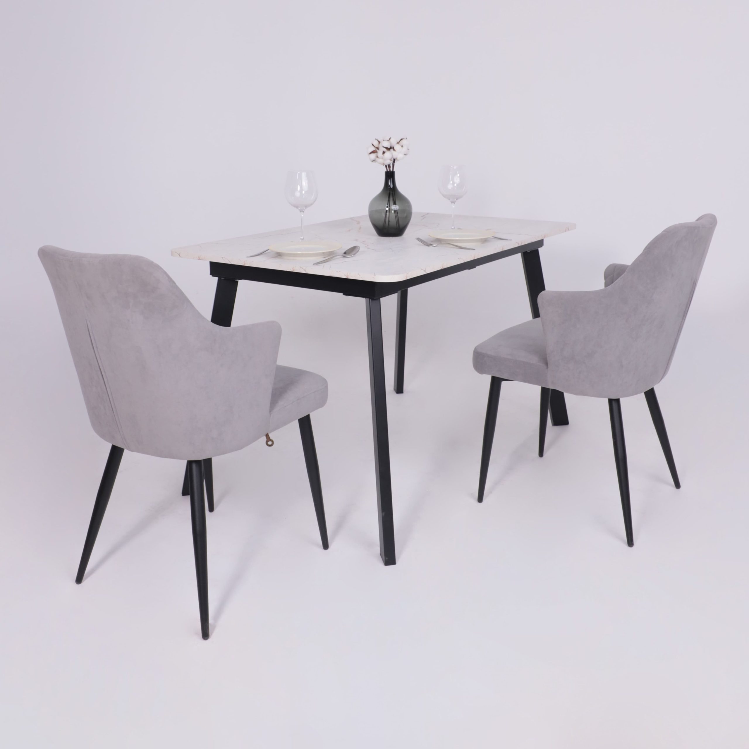 Стол AV 1209/1, ЛМДФ, раздвижной 1200(1600)*800 Азул Оникс/черный