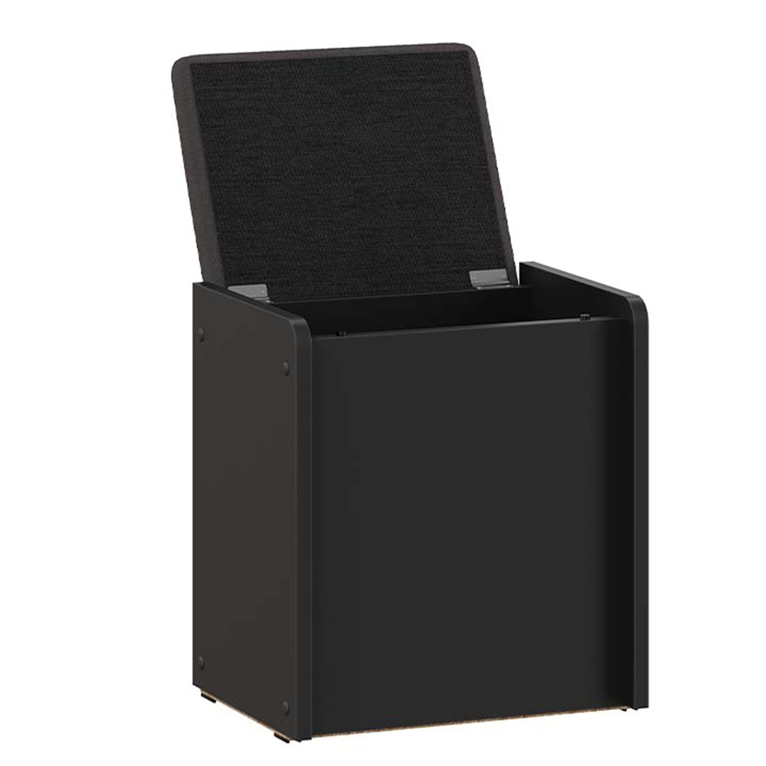 Пуф БОСТОН 368х270х425, антрацит/велюр серый