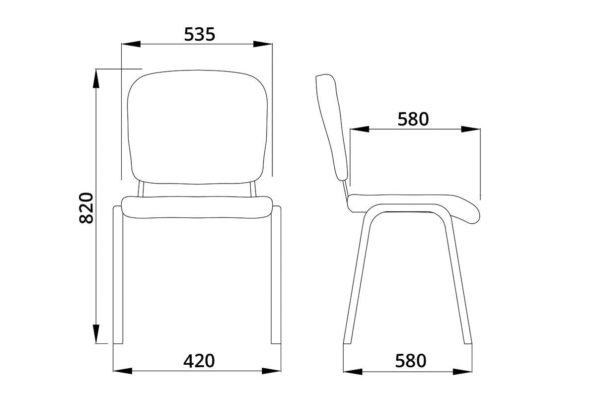 Стул Изо (Ткань, Мебельная, ТК-3 (светло-серый), BL)