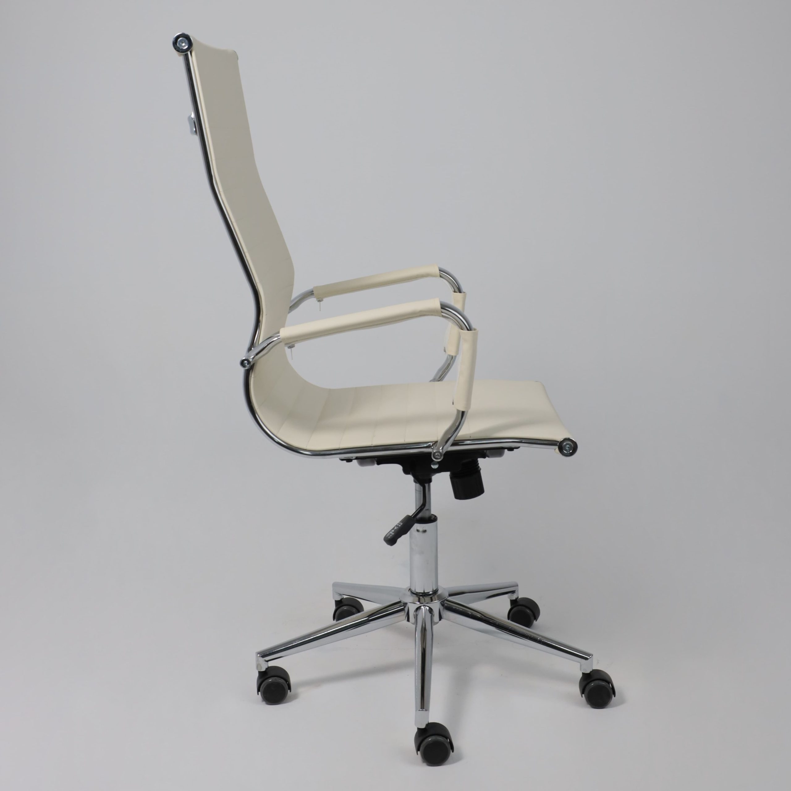 Кресло поворотное EVELIN, экокожа, кремовый