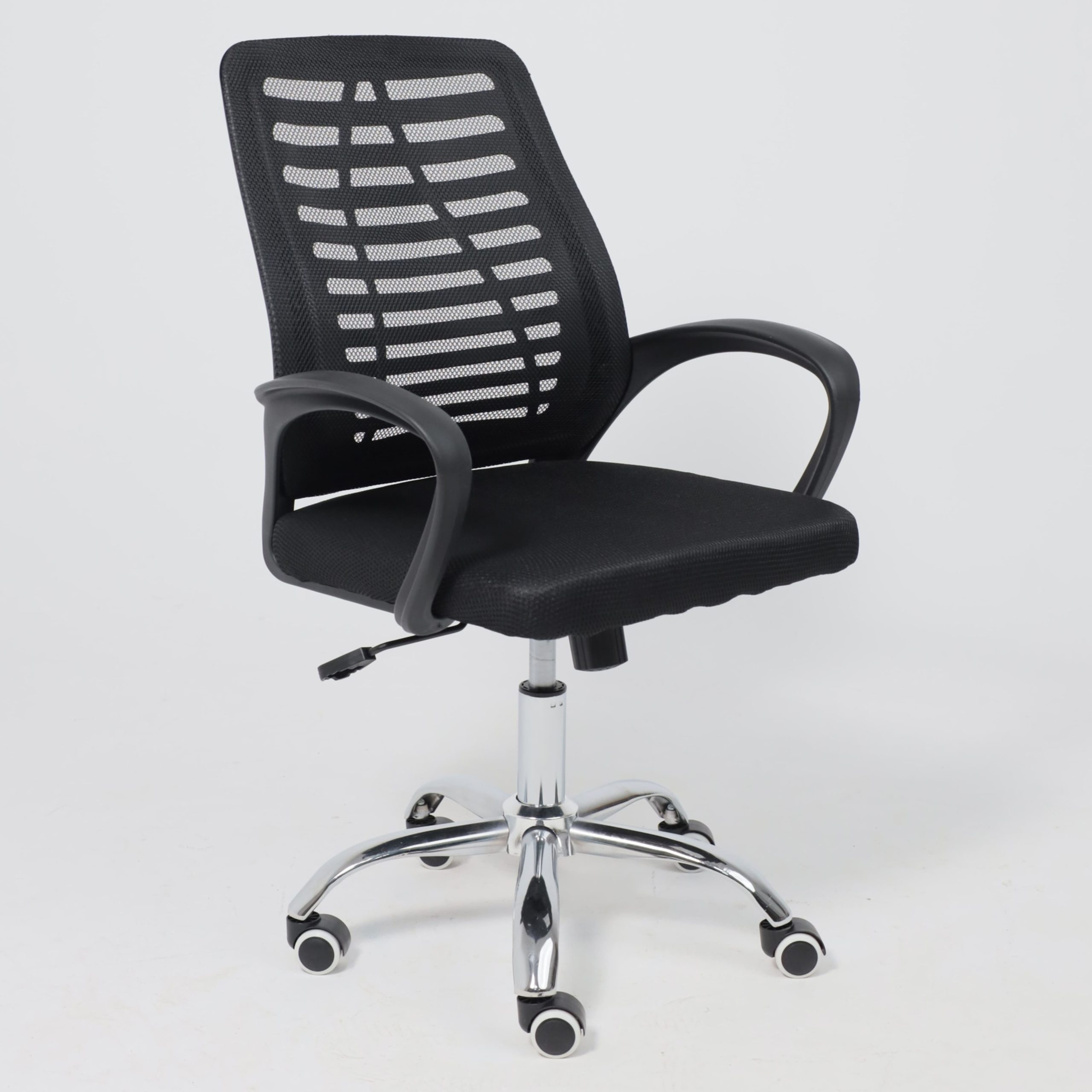 Кресло поворотное для персонала CONSUL, ткань/сетка, черный