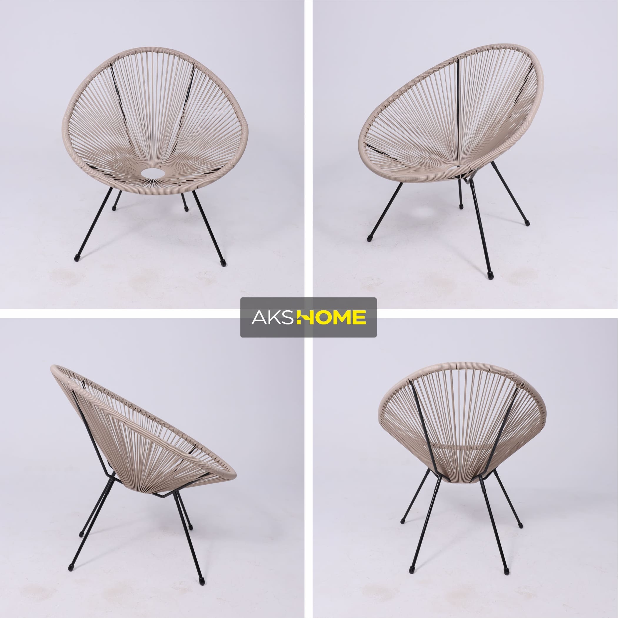 Кресло садовое RIMINI, иск.ротанг, коричневый