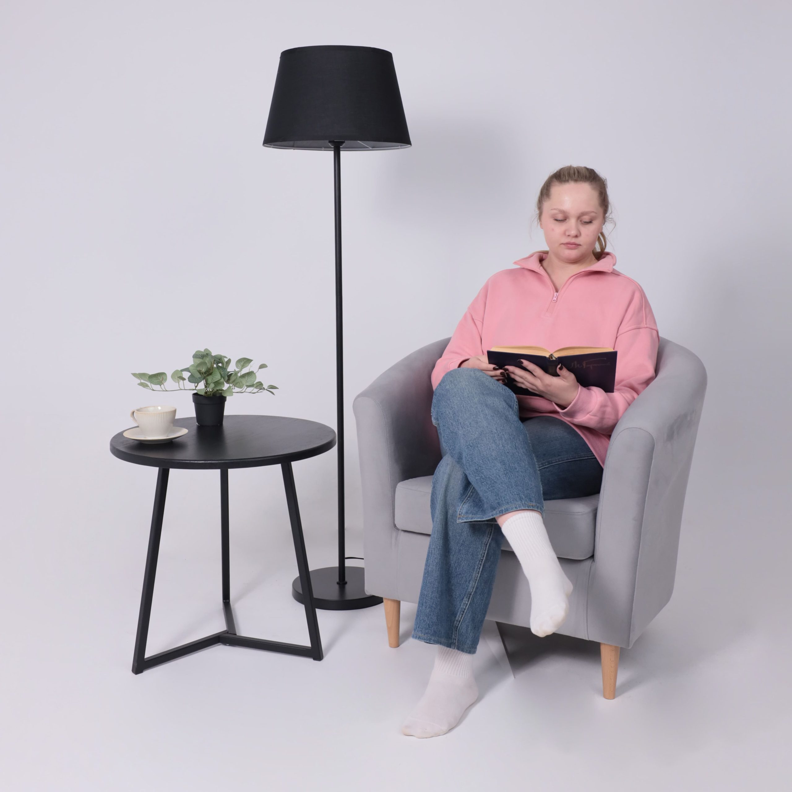 Светильник SHADOW, напольный, E27, черный