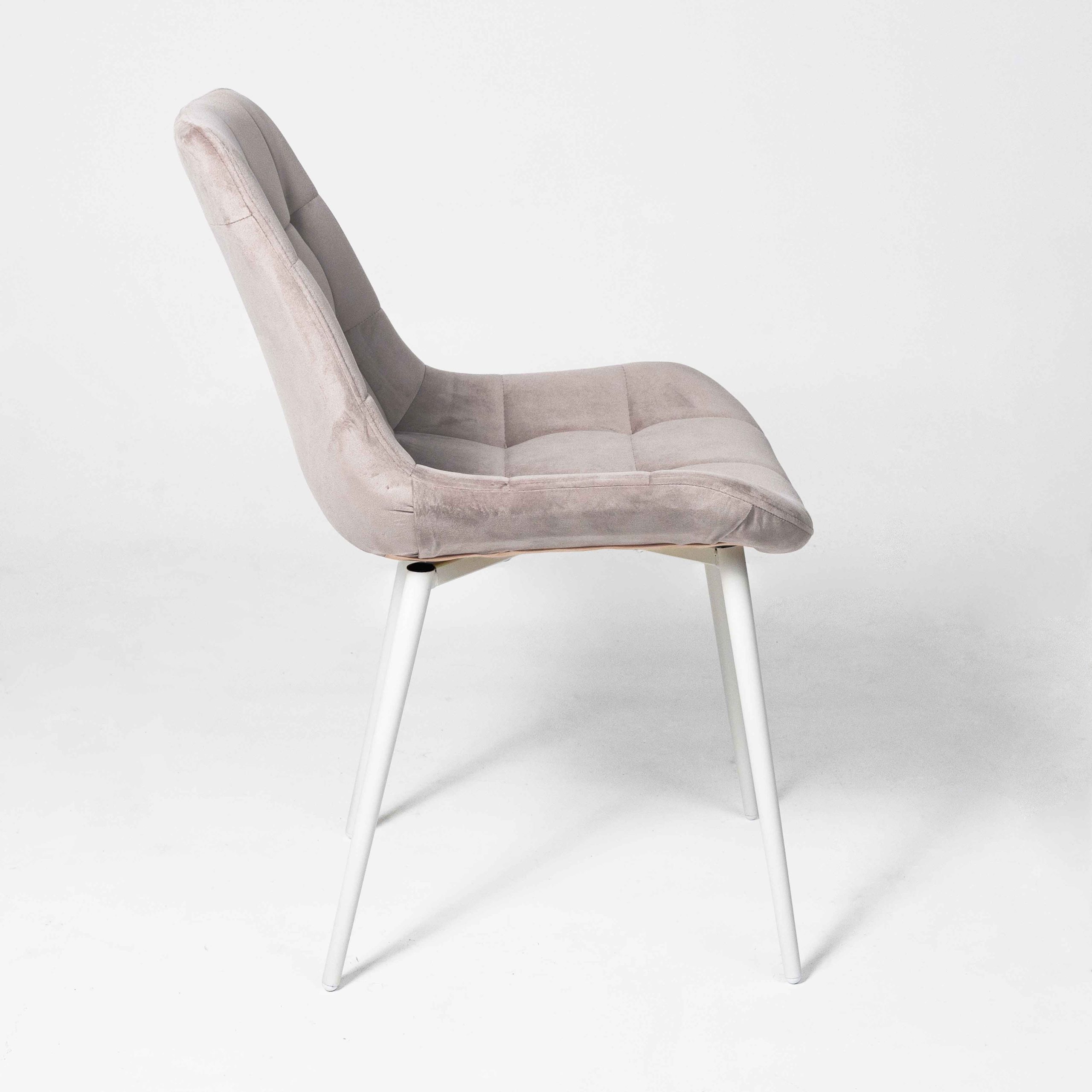 Стул AV 405, бежевый бархат Confetti smoke/белый