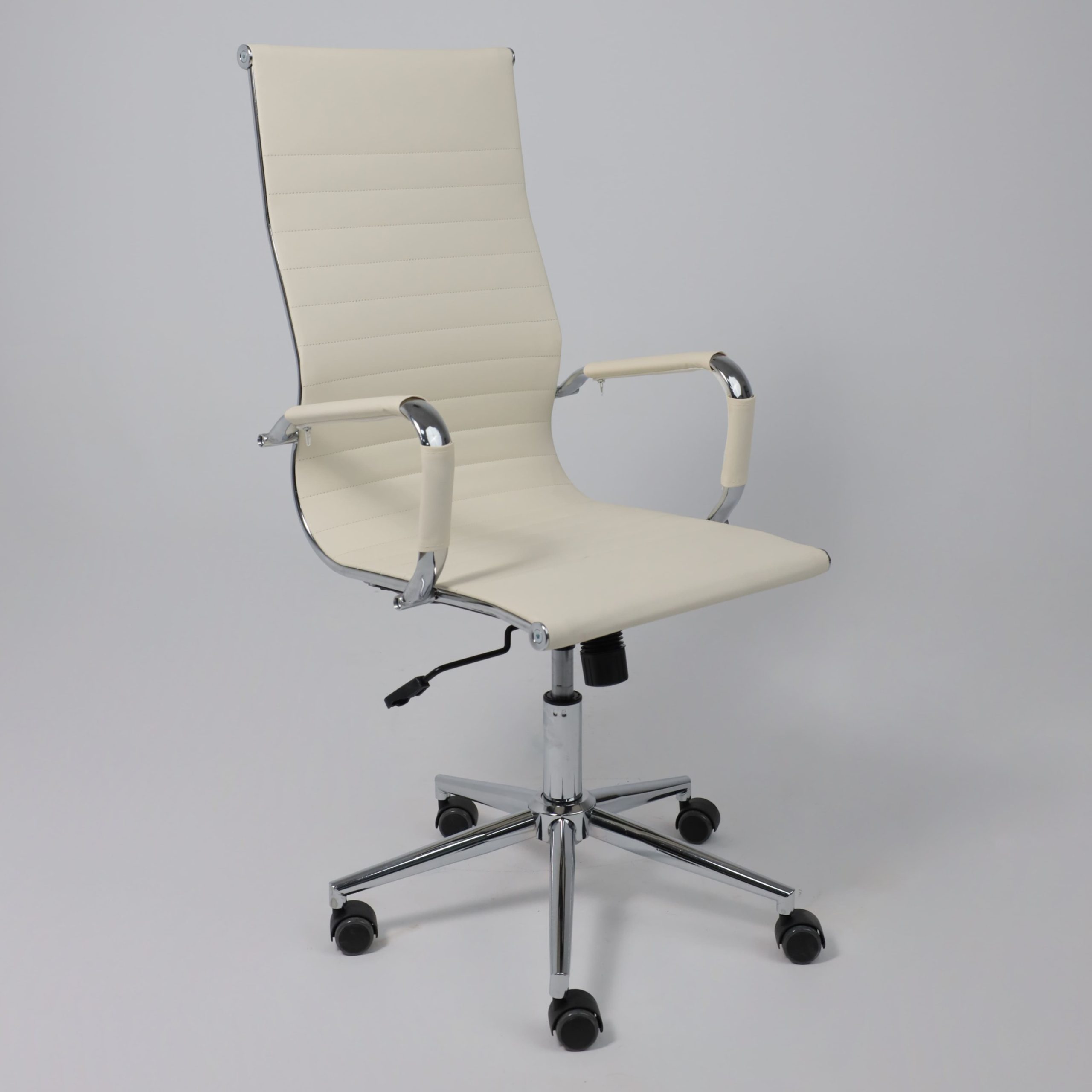 Кресло поворотное EVELIN, экокожа, кремовый