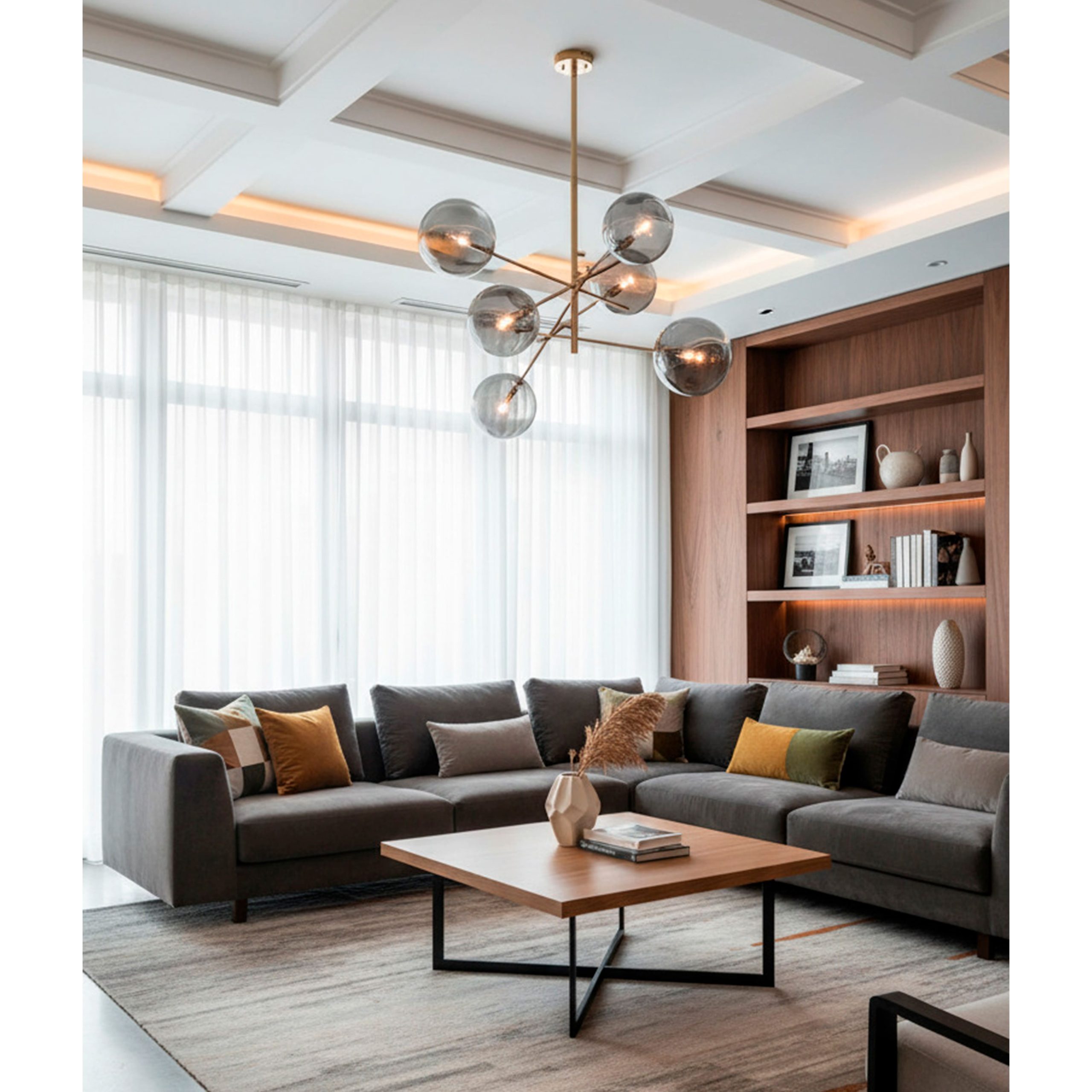 Светильник BUBBLE, потолочный, 6*G9, дымчатый