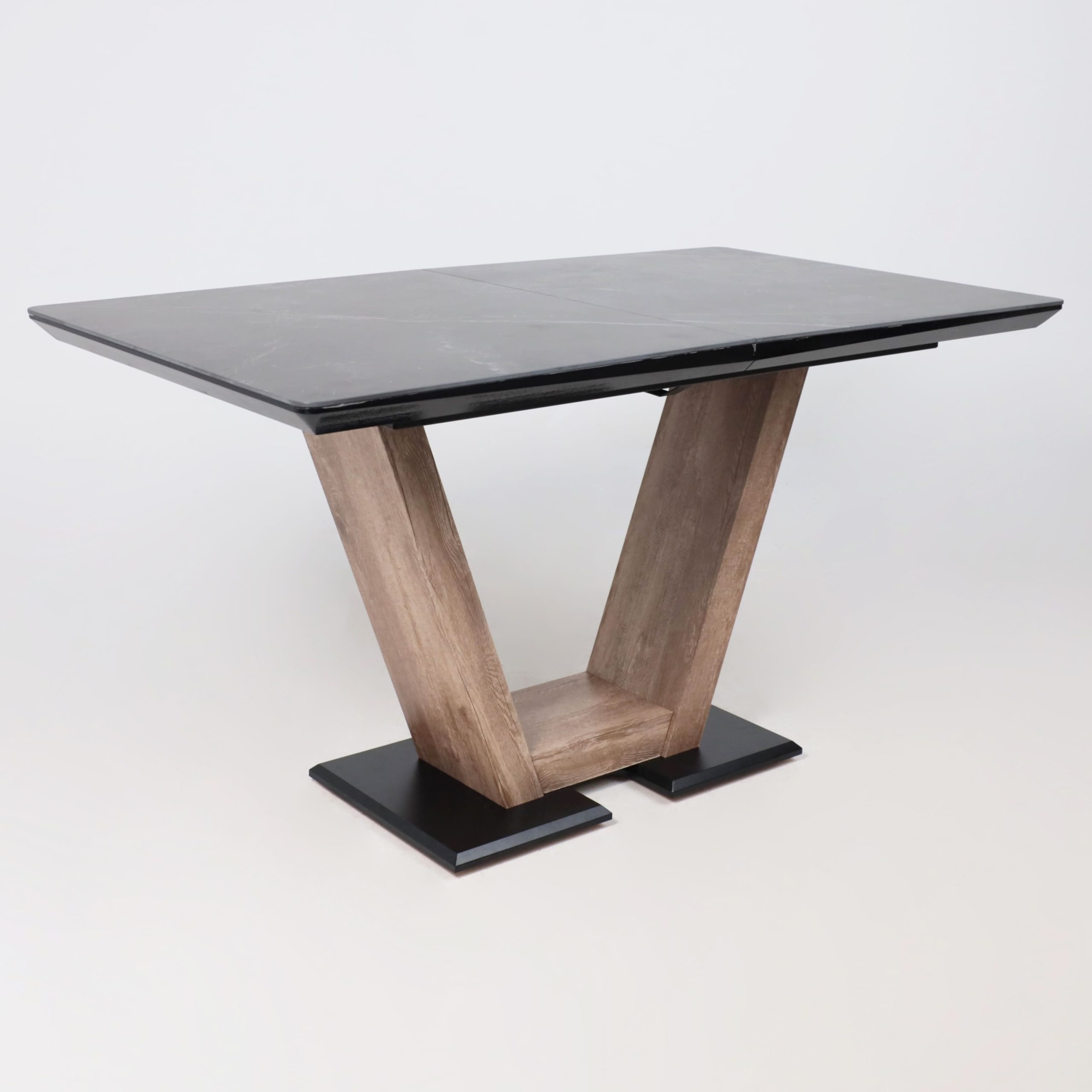 Стол ТОРОНТО, керамика 0 кат. 1400(1715)*800, Камень серый Greys black/Ель умбра