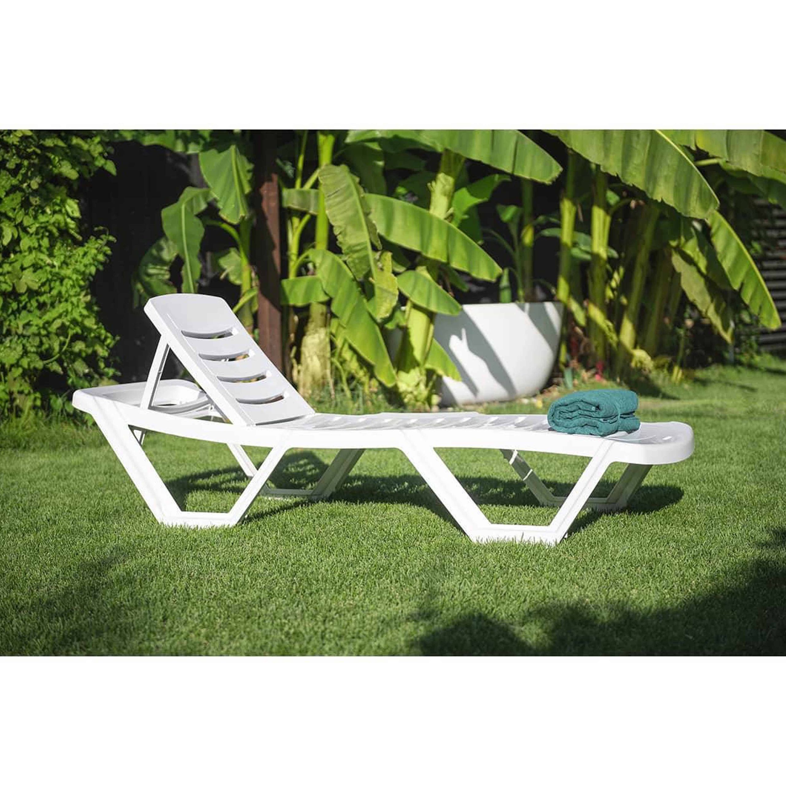 Шезлонг Элластик, белый