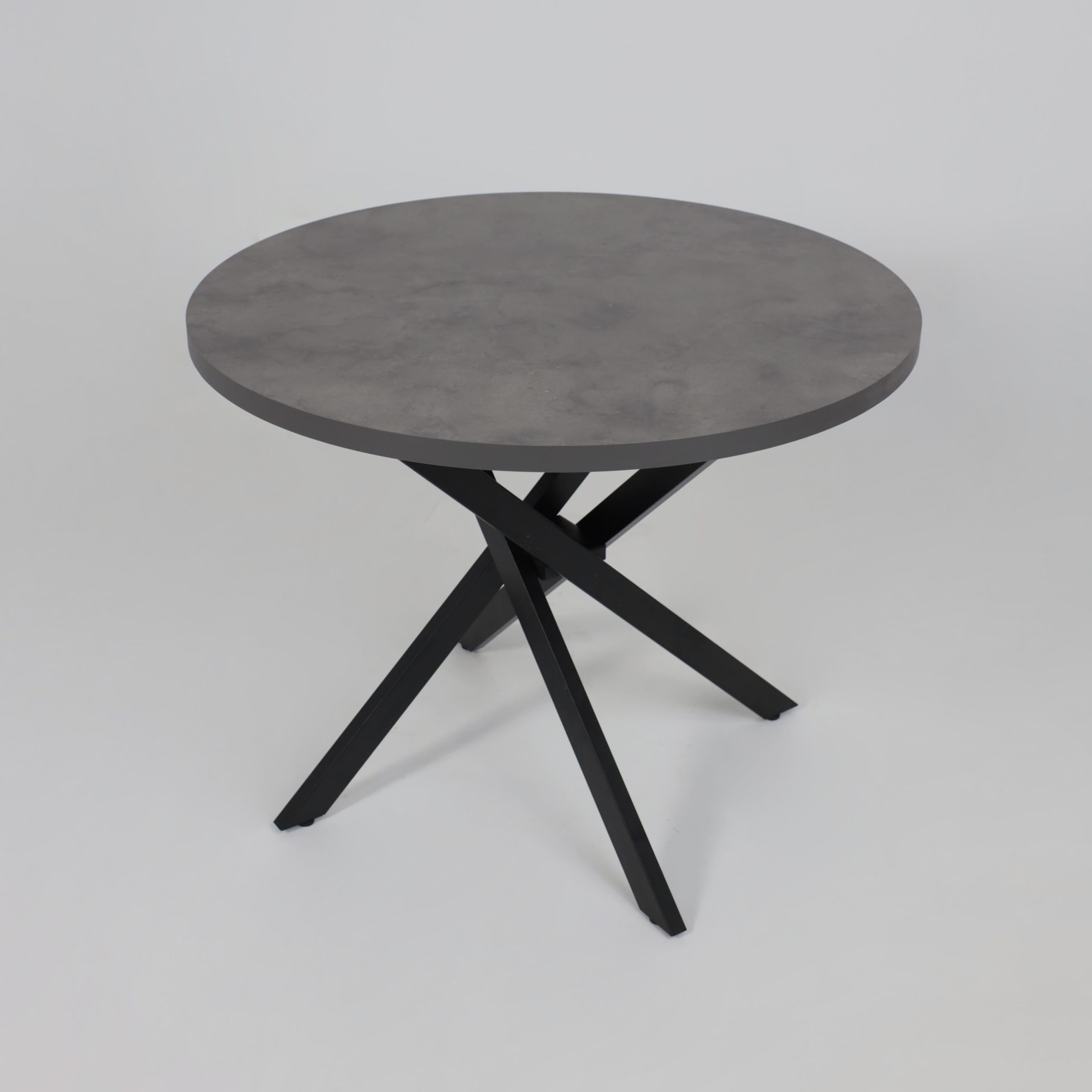 Стол РИГА, D950, Ароза Реликтовая/Черный