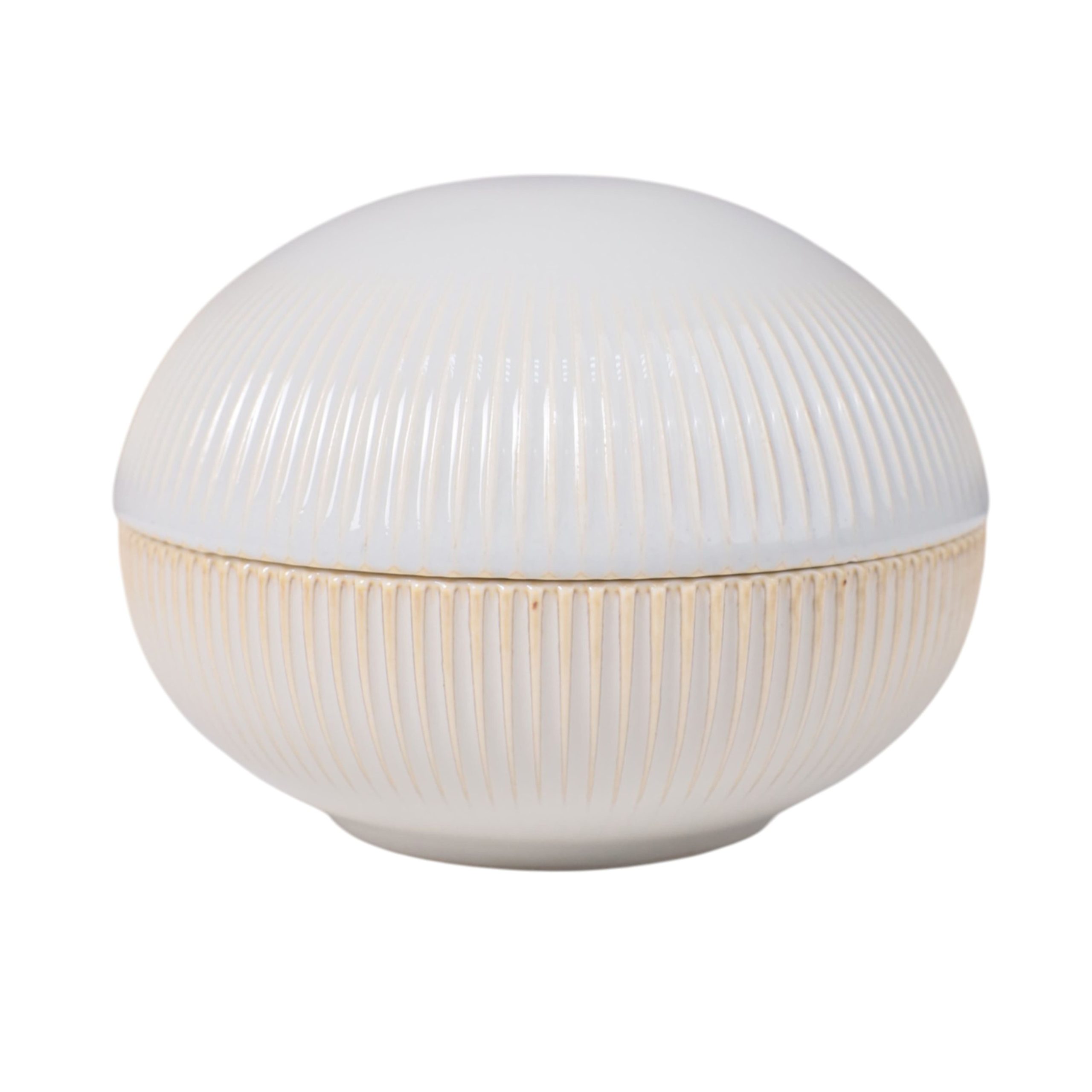 Блюдо-боул с крышкой AURORA, фарфор, айвори, d13*5см