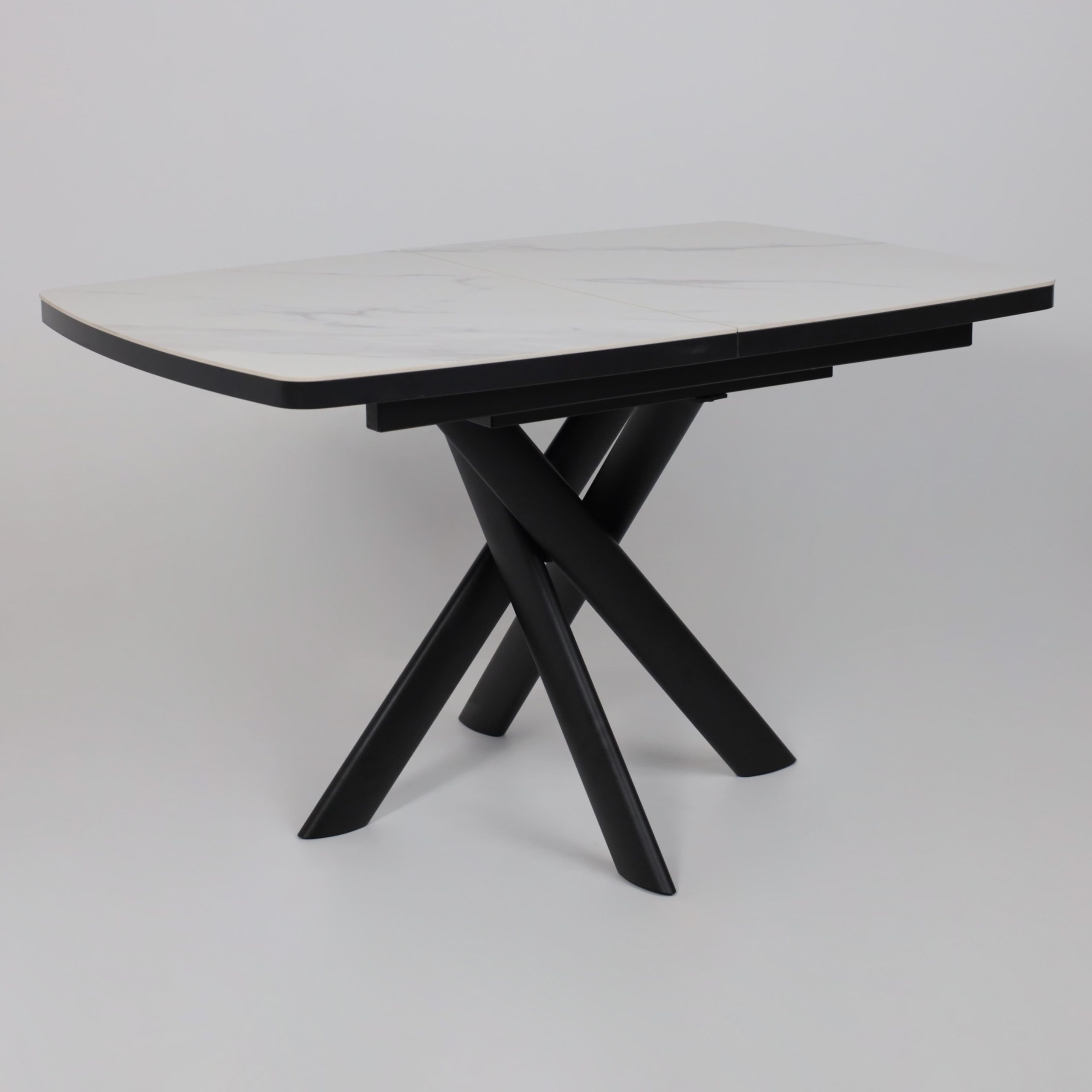 Стол LEONEL-130, раздвижной 130(165)х85, CALAKATTA ST CER/Черный