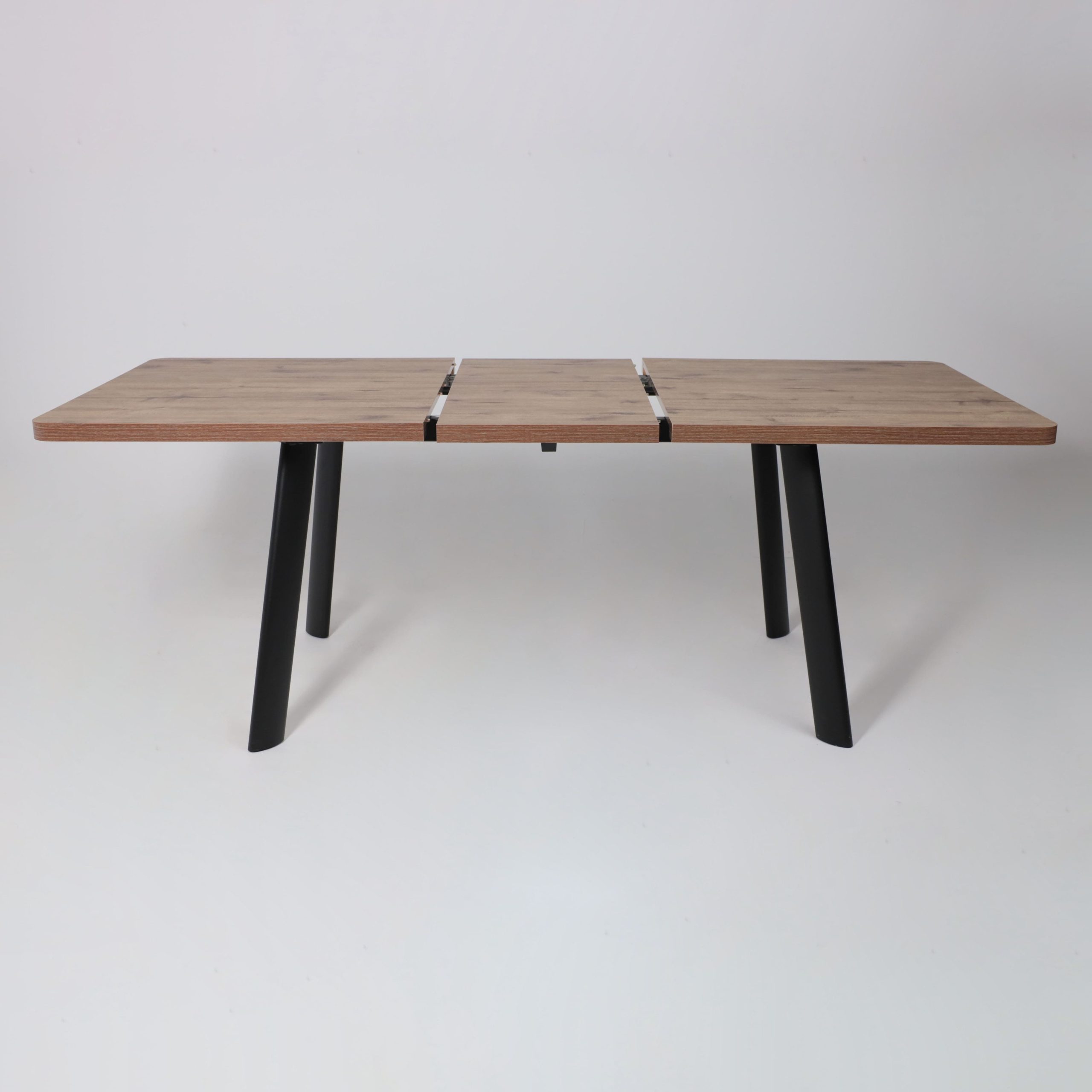 Стол LEON LUX RADIAL-180, раздвижной 180(240)х95, Дуб Веллингтон/Чёрный