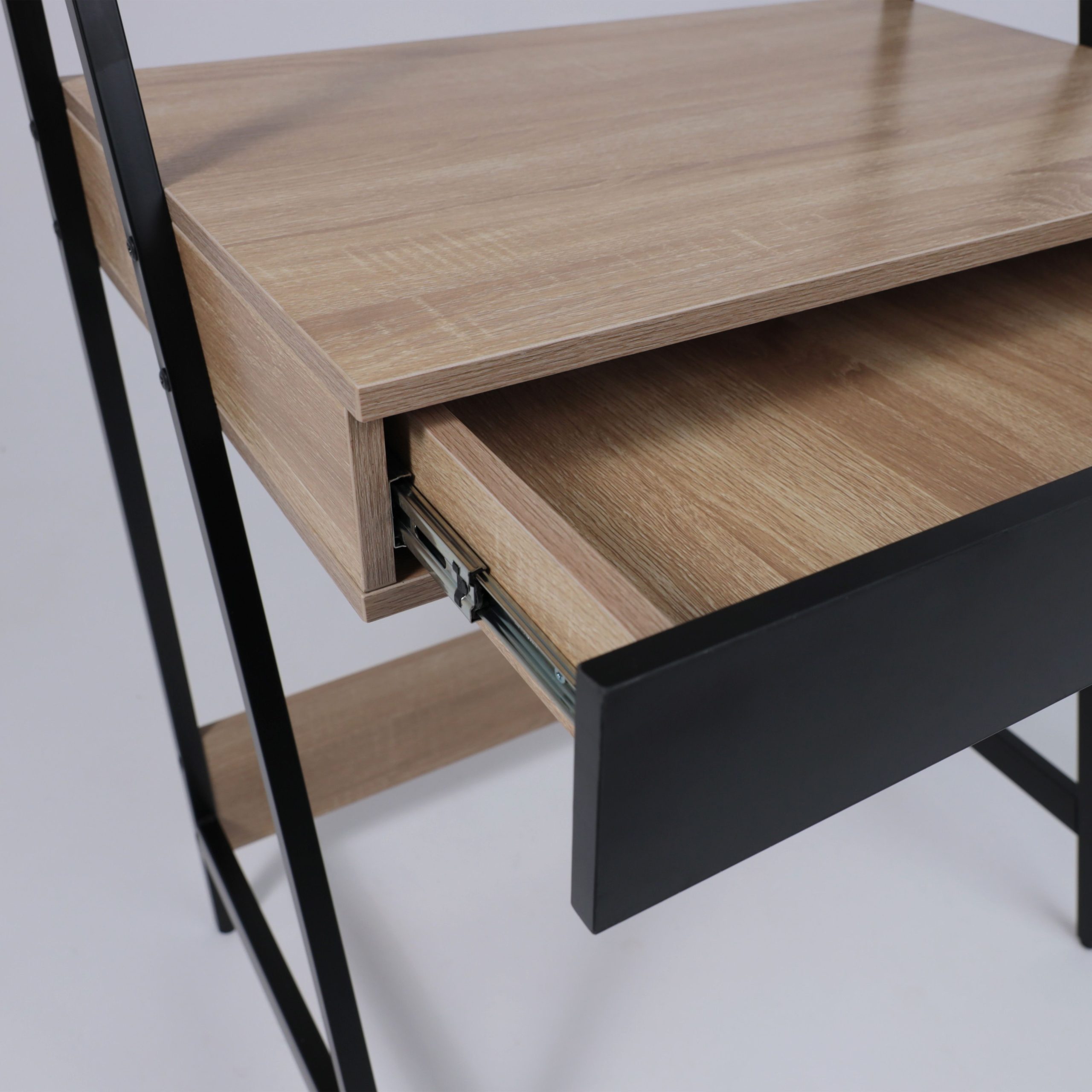 Стол письменный SHAPE, светлый дуб/черный металл, 740*480*1465