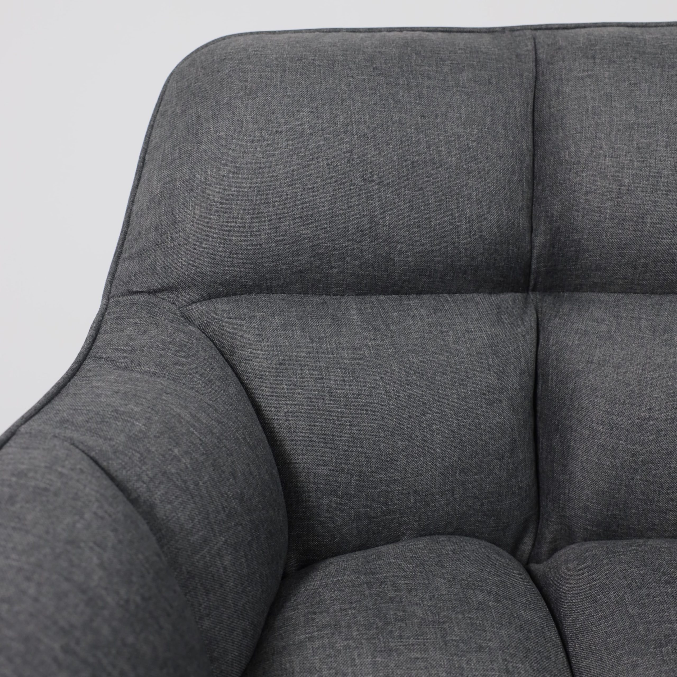 Кресло VIRGINIA, поворотное, ткань, тем.-серый MQ001-5/черный