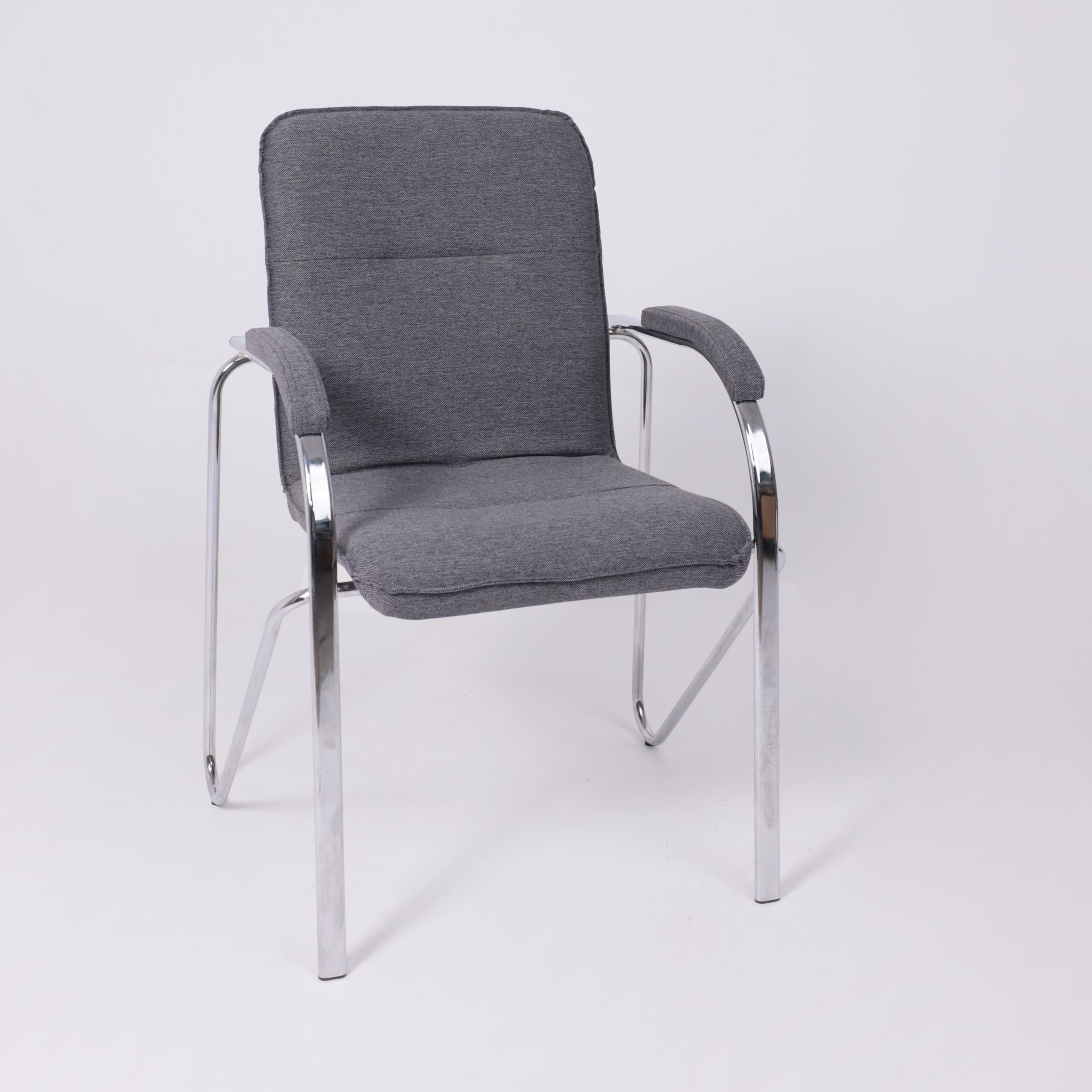 Кресло SAMBA AKS-1, Leto 68 темно-серая ткань, мягкие подлокотники