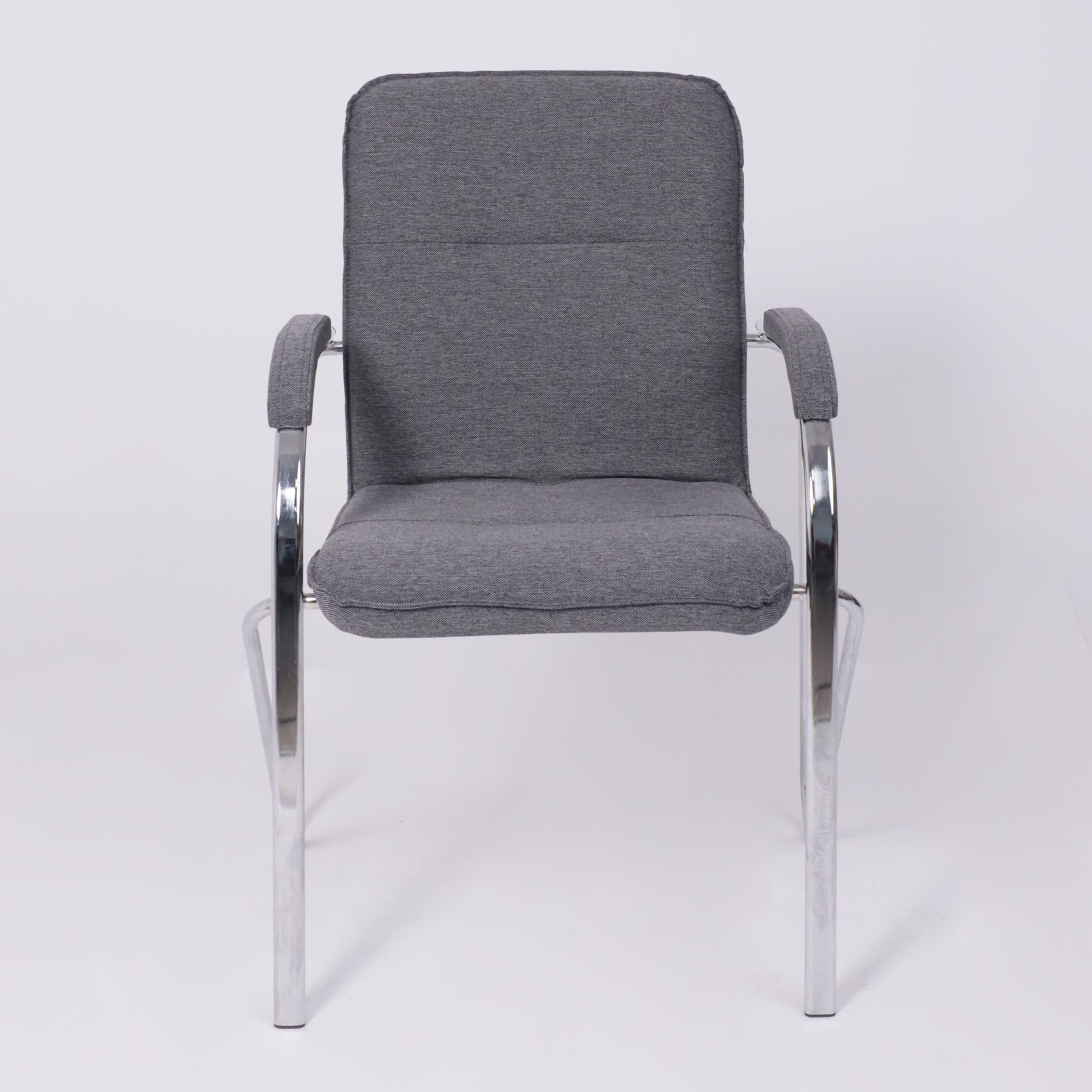 Кресло SAMBA AKS-1, Leto 68 темно-серая ткань, мягкие подлокотники