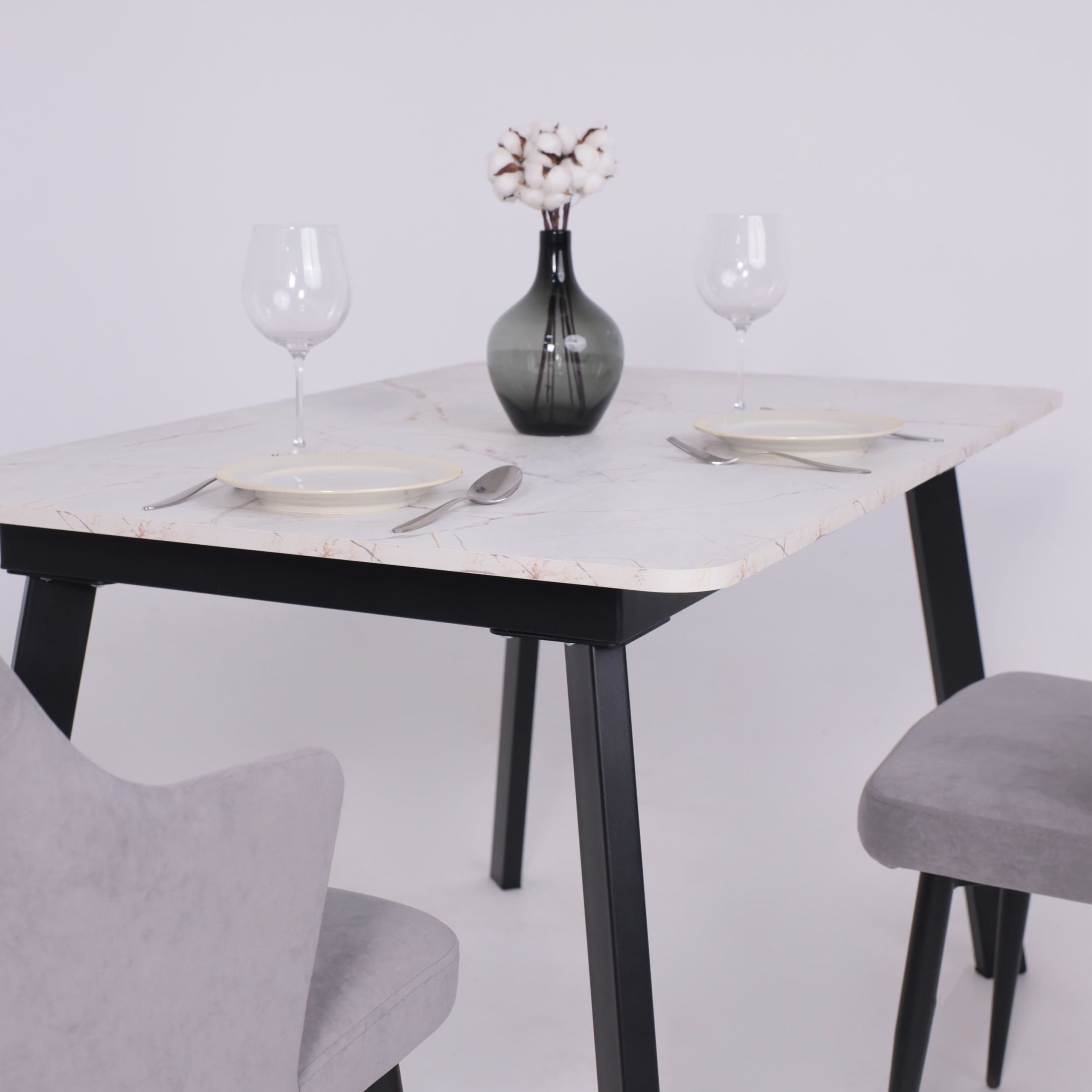 Стол AV 1209/1, ЛМДФ, раздвижной 1200(1600)*800 Азул Оникс/черный