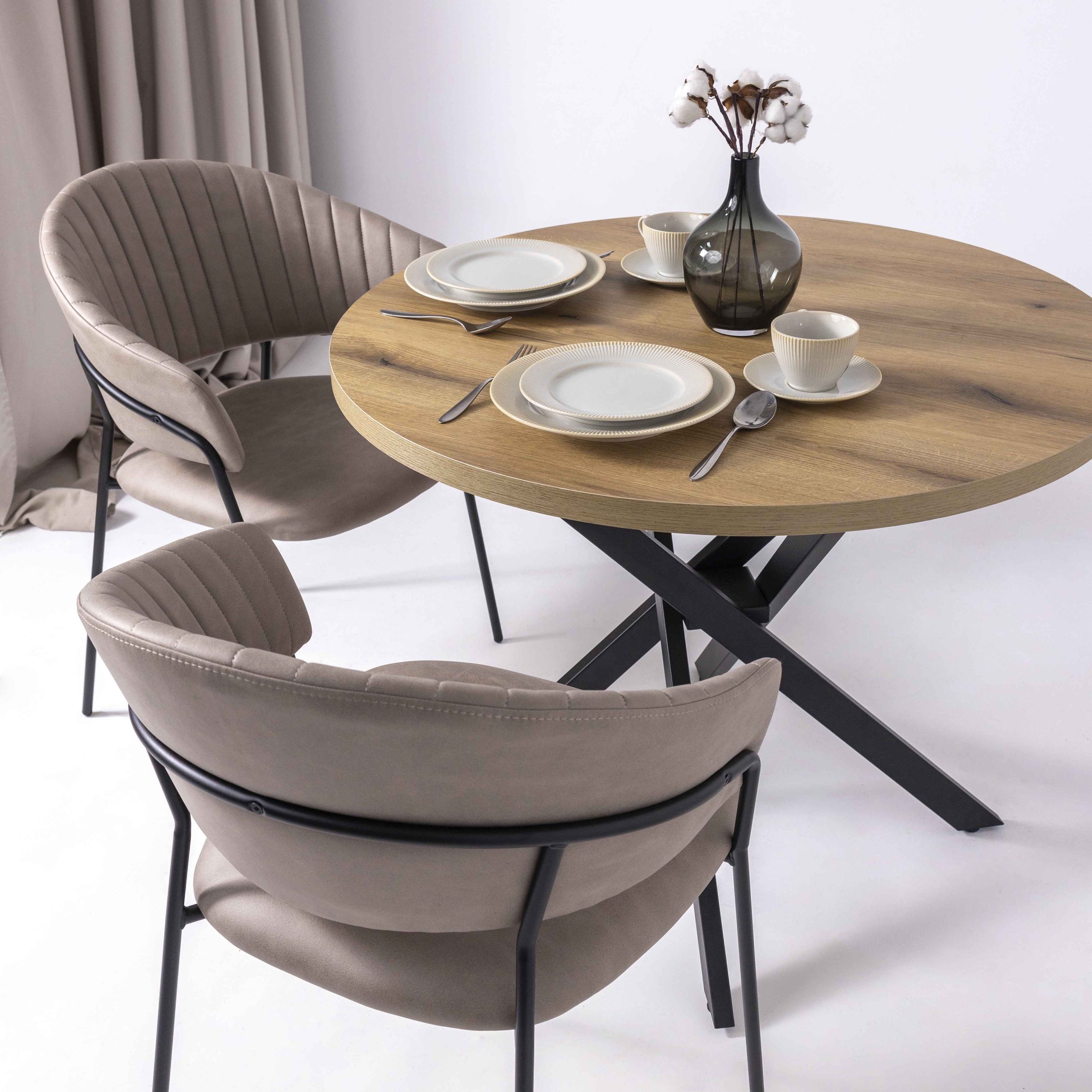 Стул AV 433, песочная замша Kiprus 03/черный