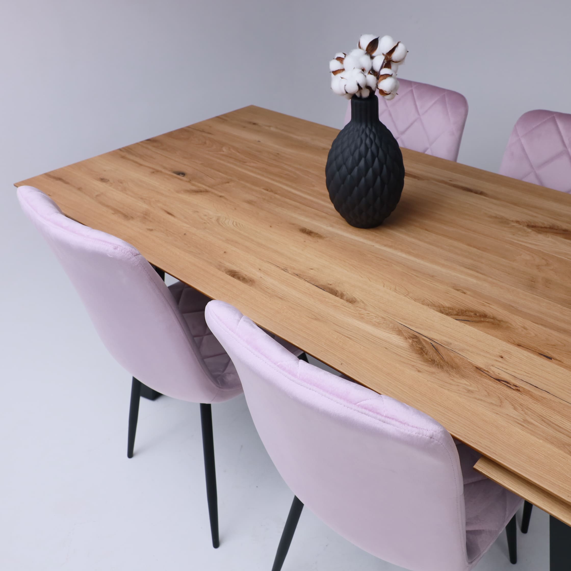 Стол САНГАЙ раздвижной, 136(196)*80*80, дуб натуральный / черный (ПрР-7 DSW (02) ТрН/Р-80)