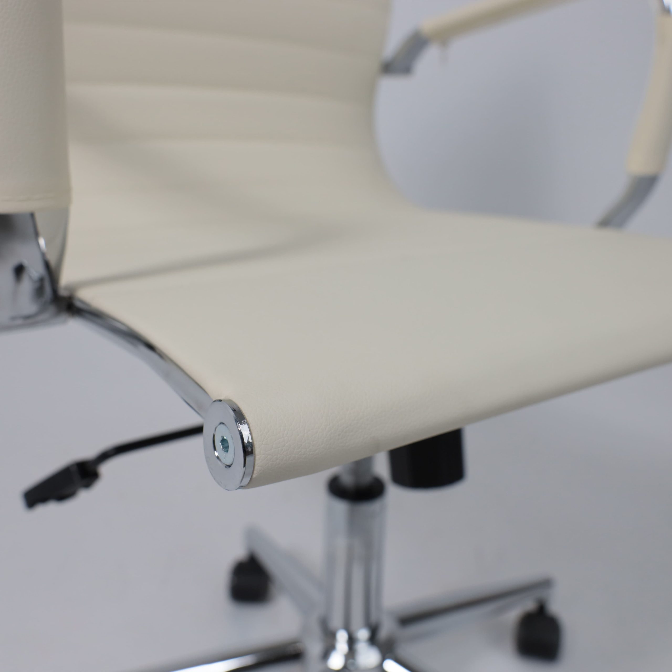 Кресло поворотное EVELIN, экокожа, кремовый