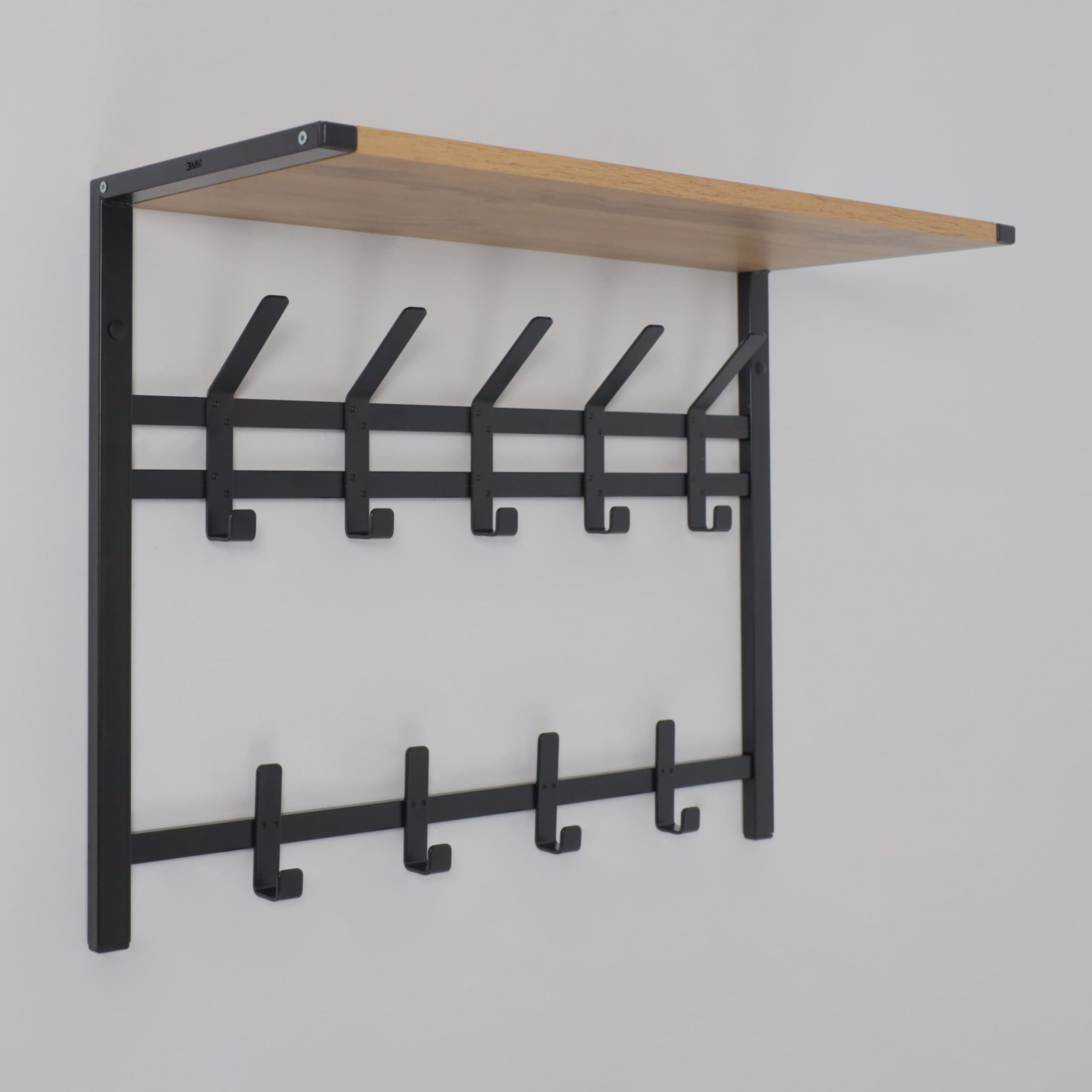 Вешалка с полкой 2-х ярусная ТОРОНТО 22Д, (чёрный)