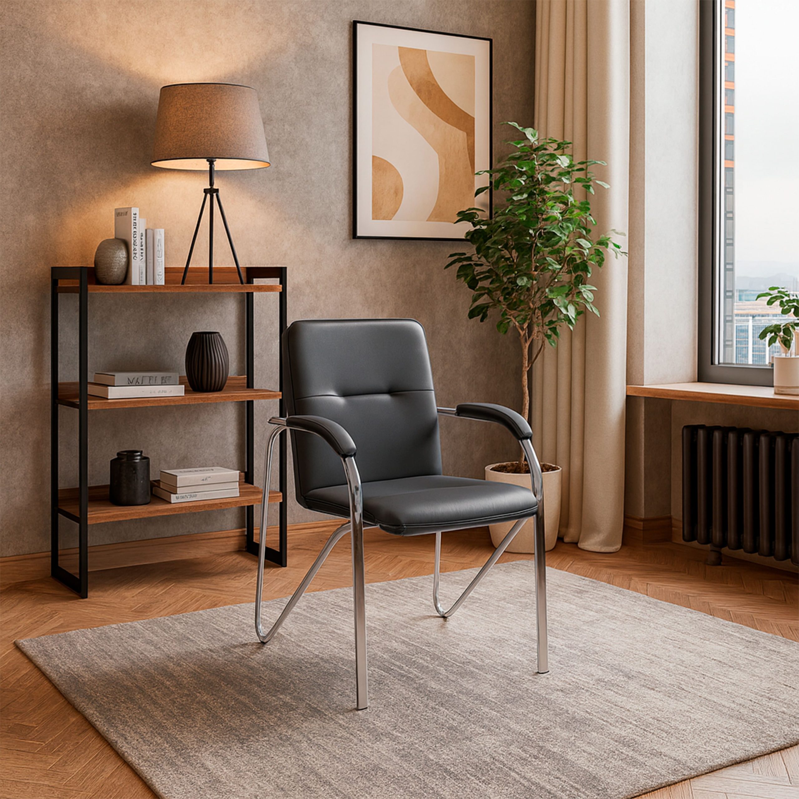 Кресло SAMBA AKS-1 Pegasso светло-серый, мягкие подлокотники