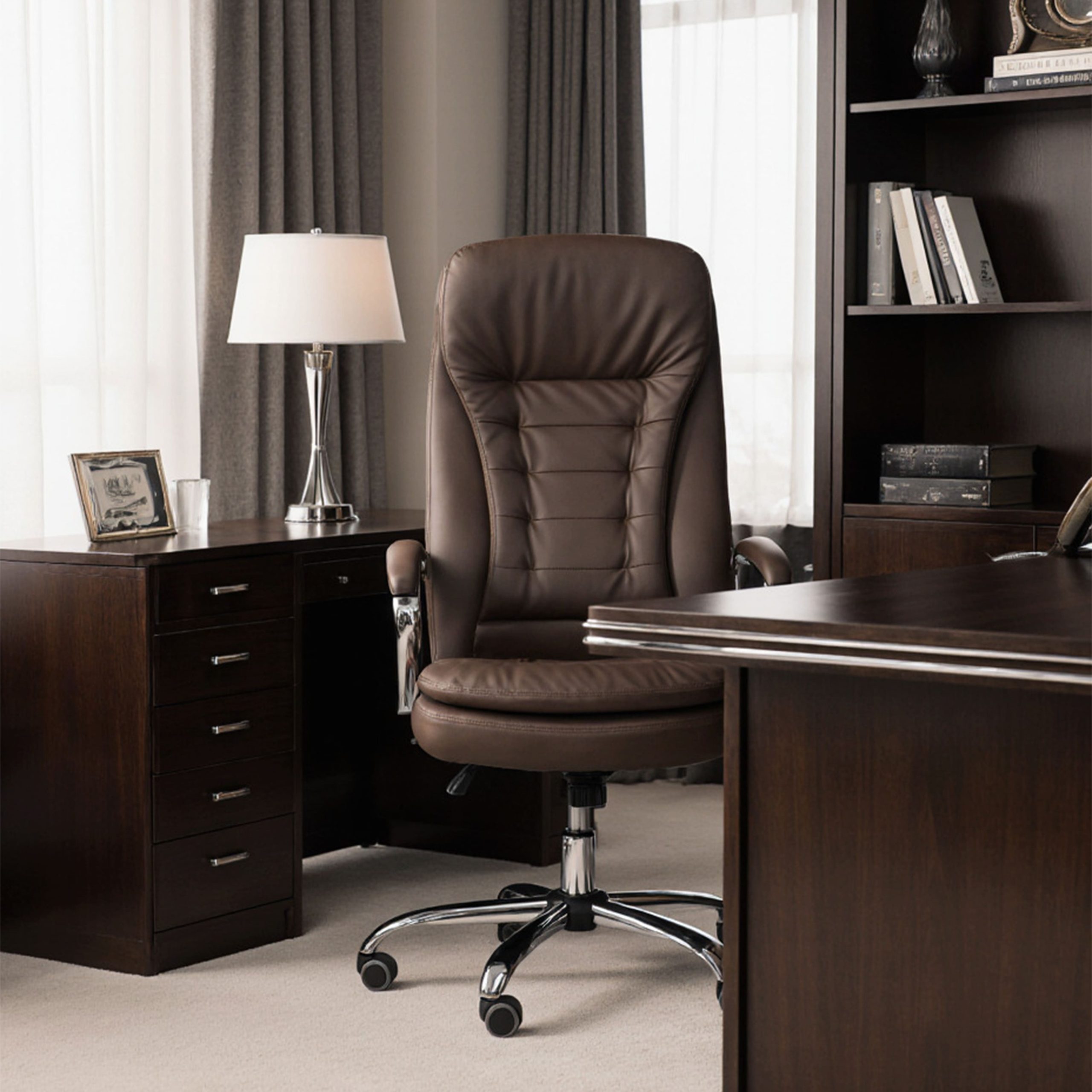 Кресло рабочее, поворотное RICHARD, коричневый