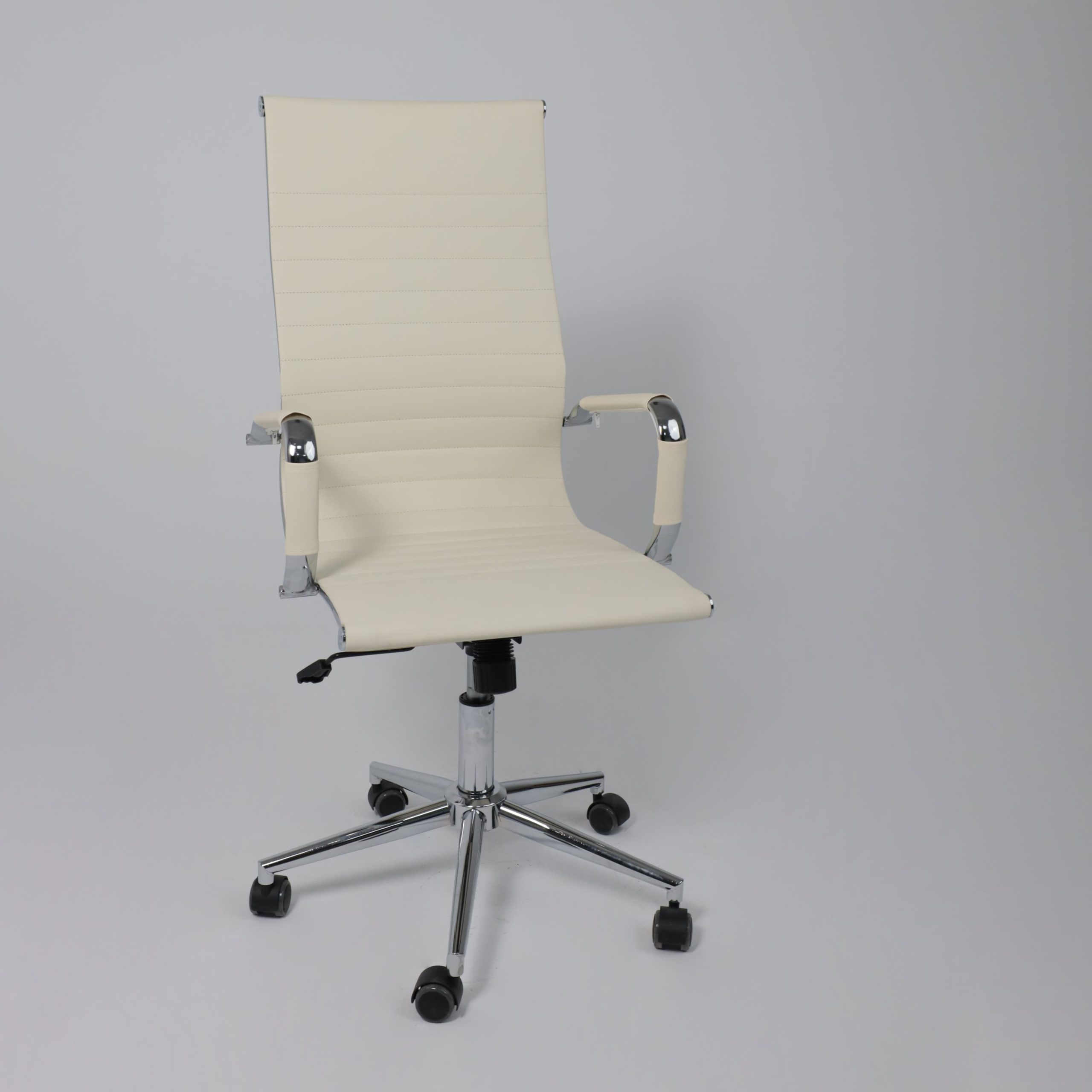 Кресло поворотное EVELIN, экокожа, кремовый