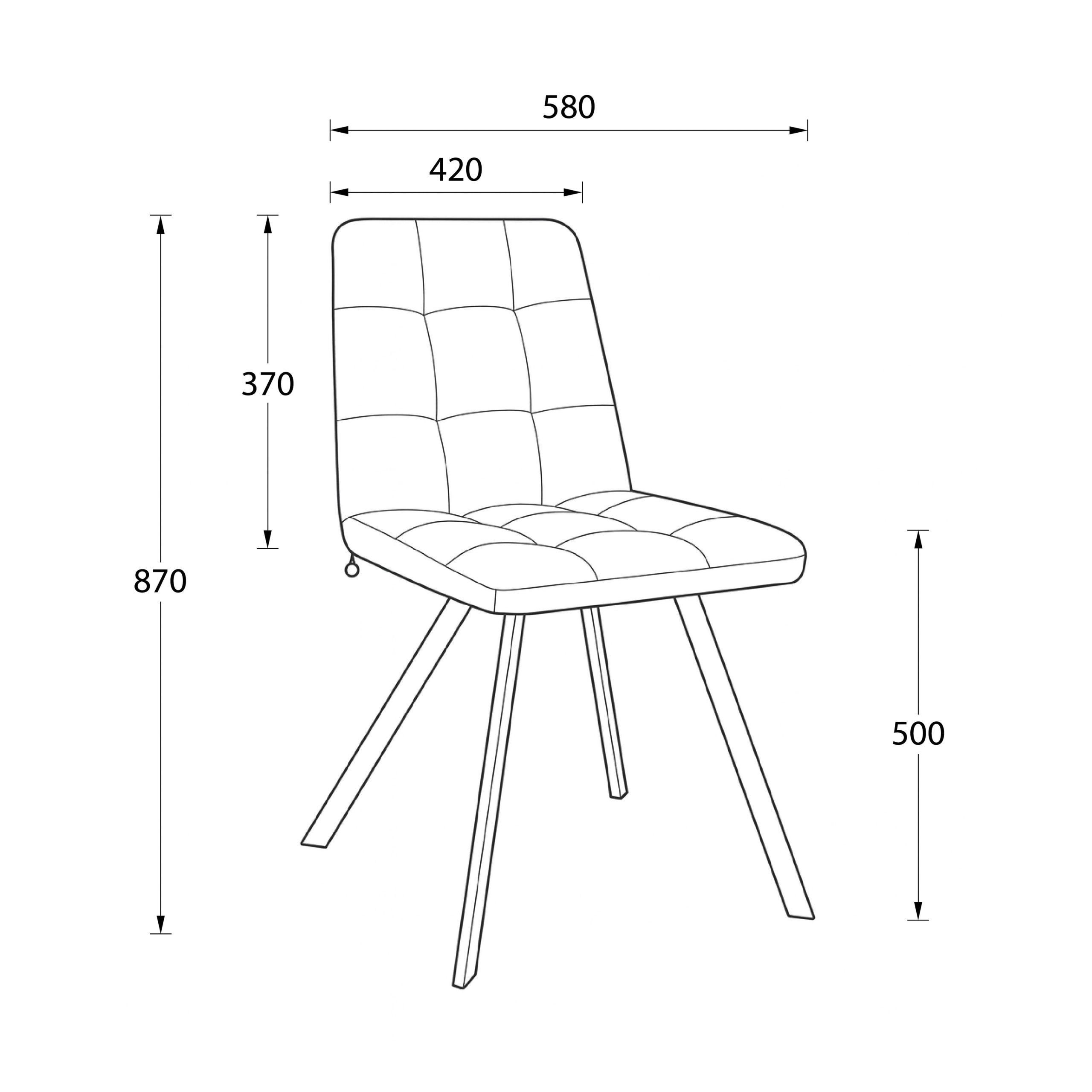 Стул ROMMY, b22 GREY LUXчерный