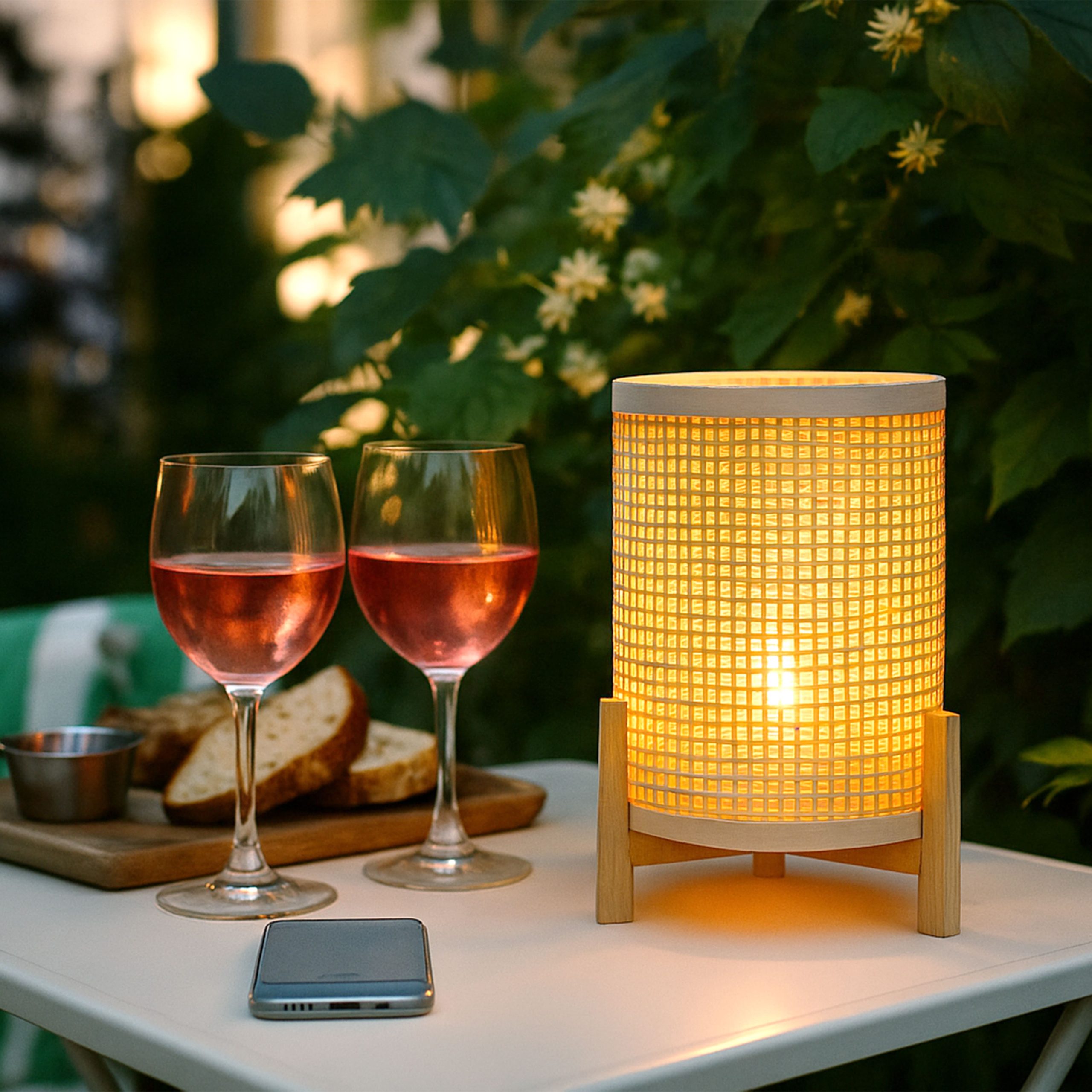 Светильник настольный AKS тип 1 ( 16.8х16.8х23.5см 1LED, 2ААА )