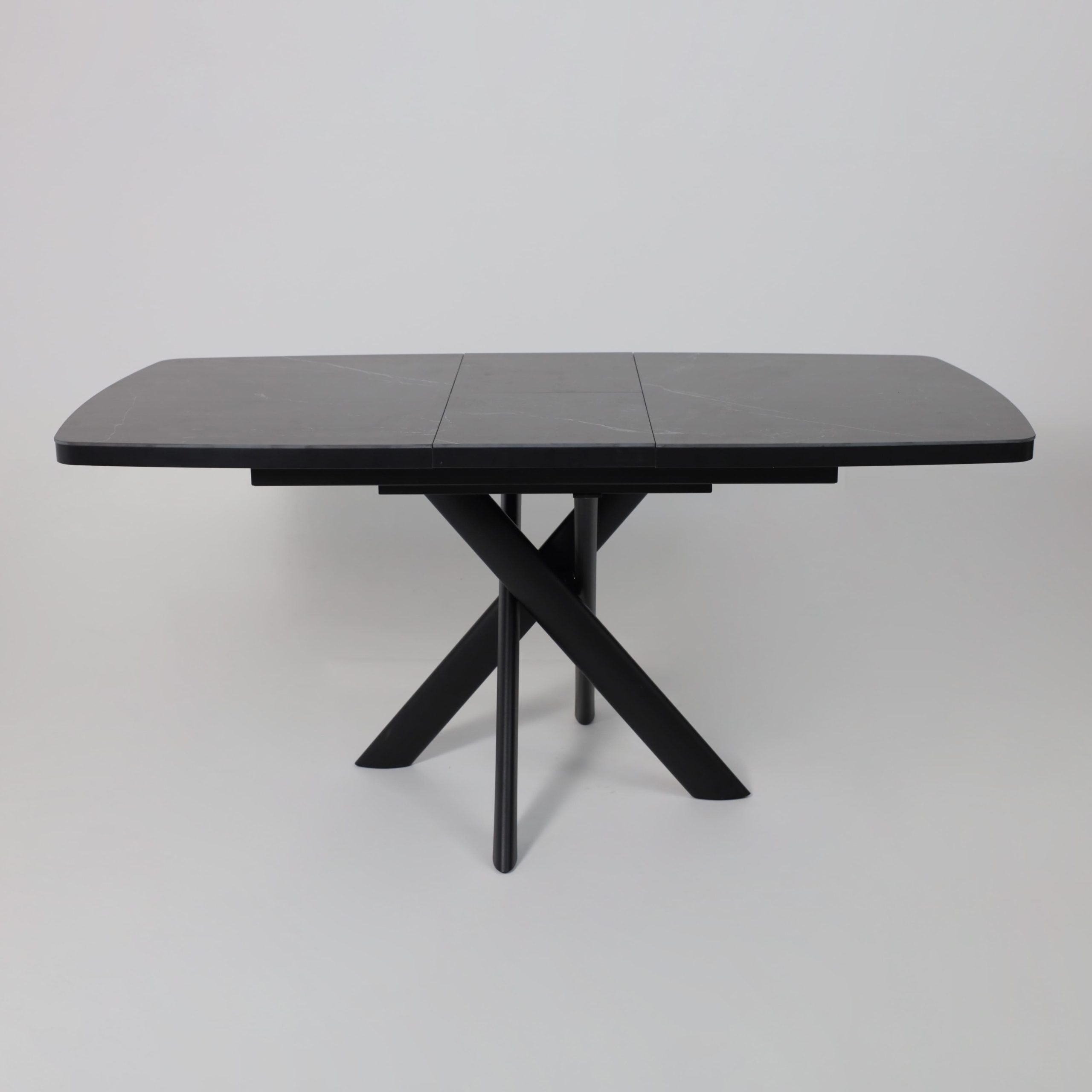 Стол LEONEL-130, раздвижной 130(165)х85, STONE BLACK ST CER/Черный