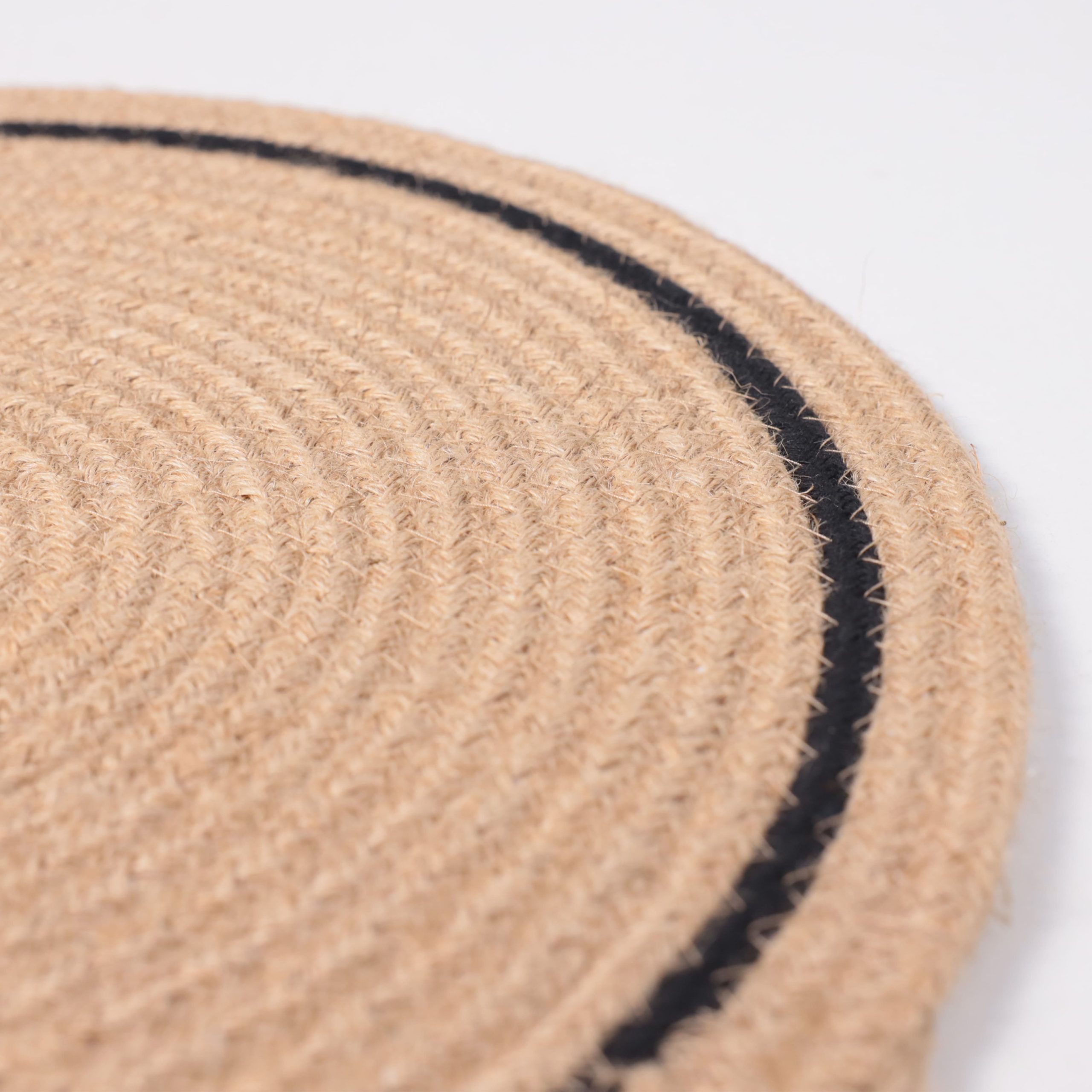 Подставка сервировочная LINENOVA, круглая, натуральный+черный, 38см