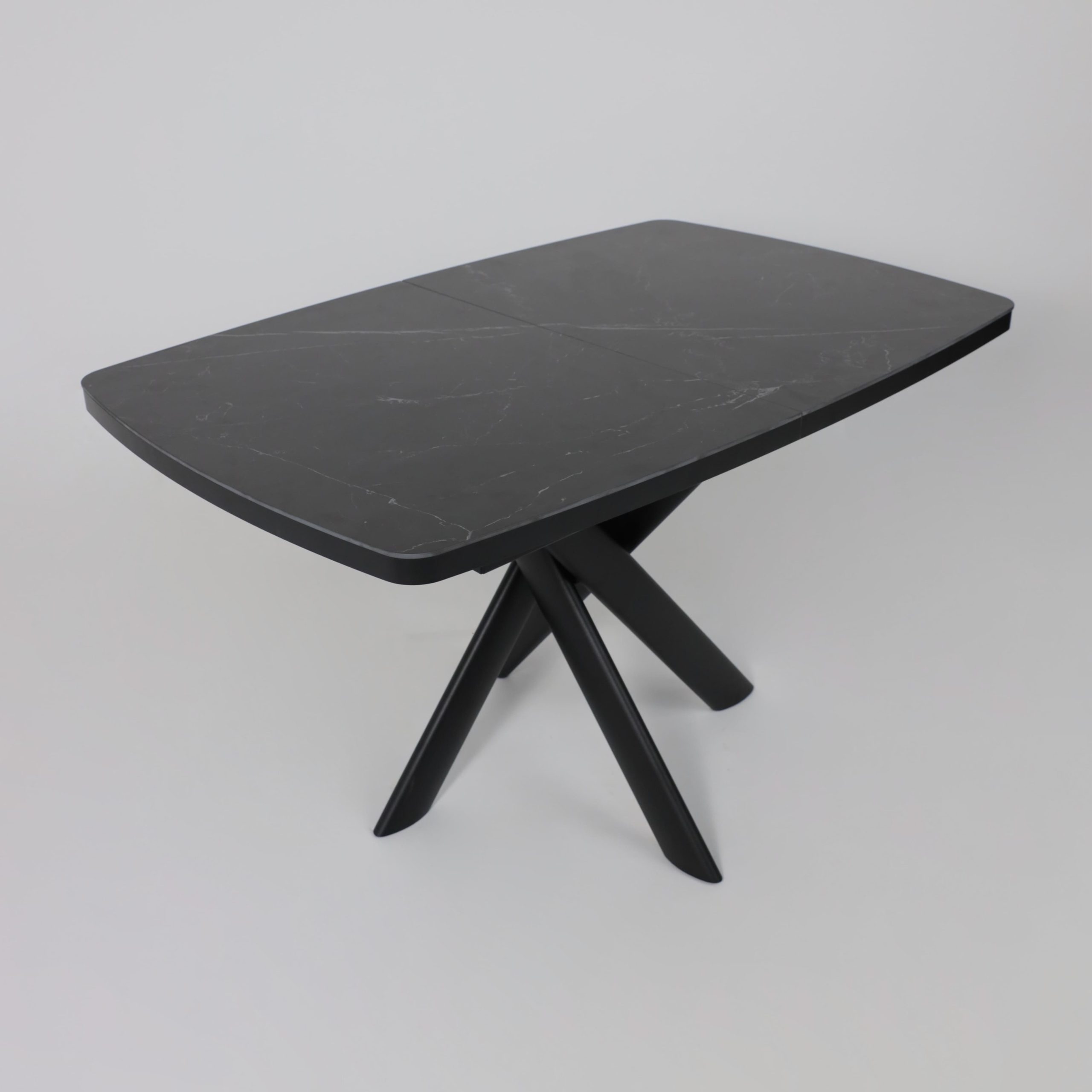 Стол LEONEL-130, раздвижной 130(165)х85, STONE BLACK ST CER/Черный