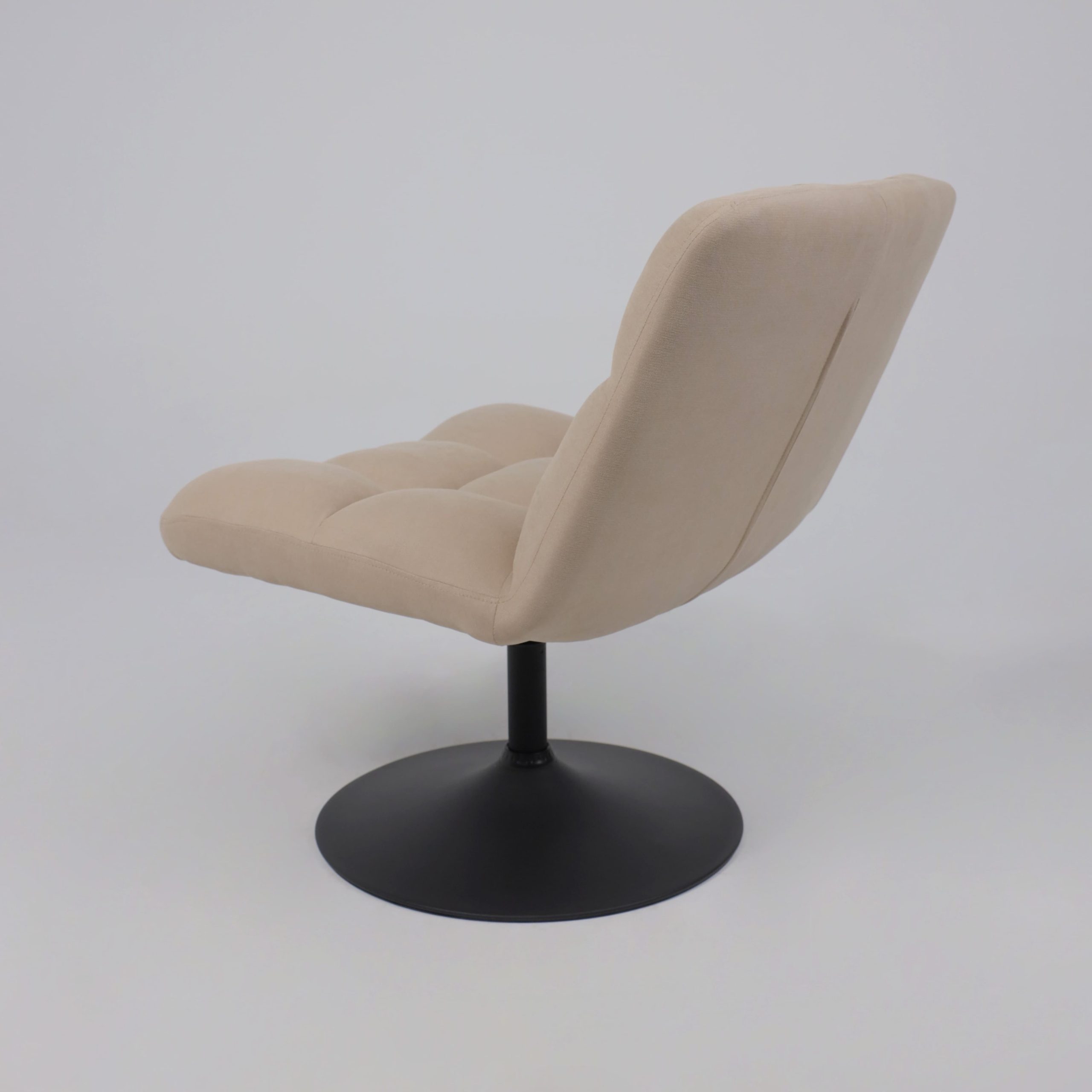 Кресло GRANDE, поворотное, песочная ткань Linen Fabric-3/черный