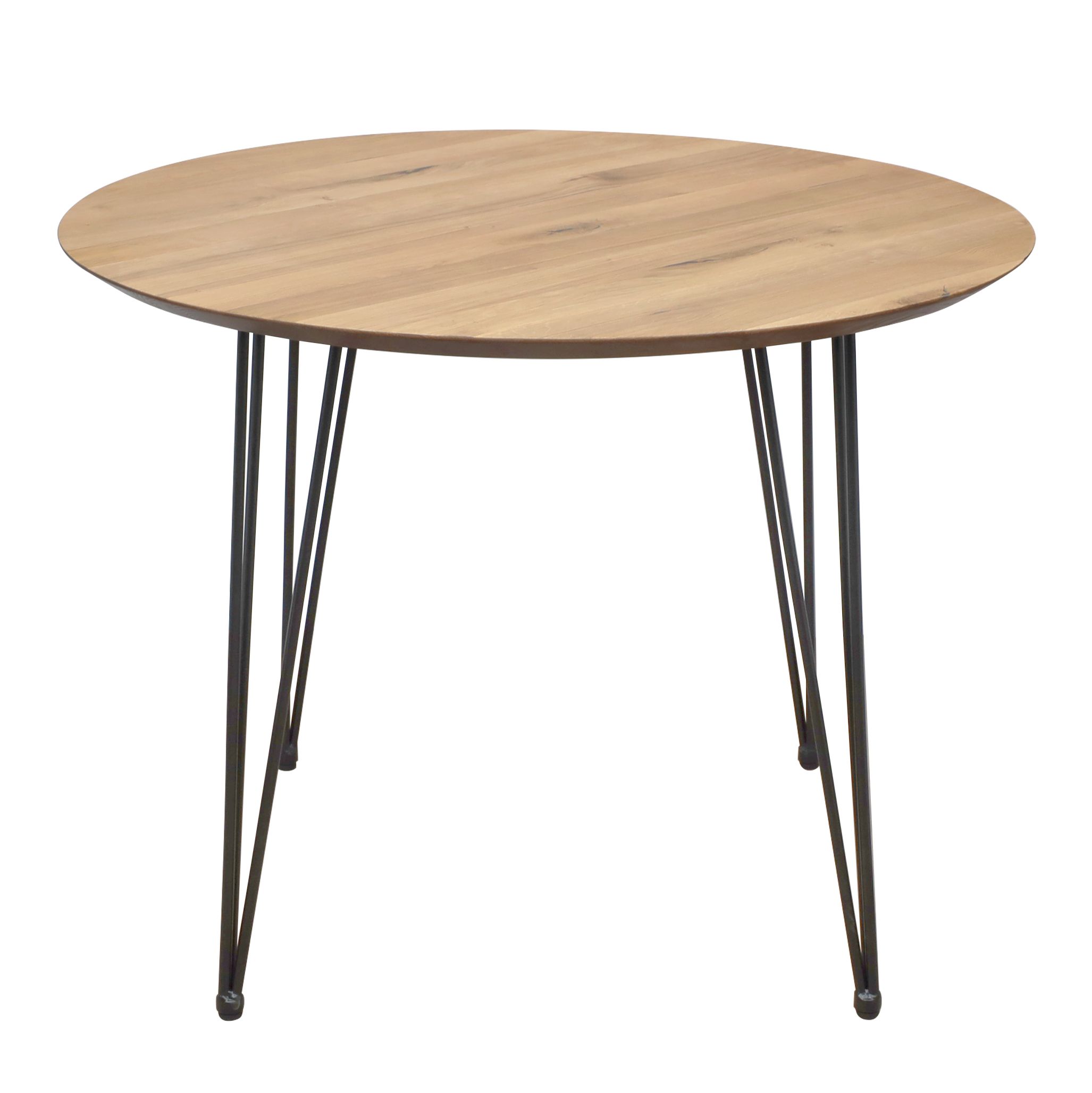 Стол ДЕМАВЕНД, d100*74, дуб натуральный/черный (ПР-4 DSW (Т27) (02) Кс-12)