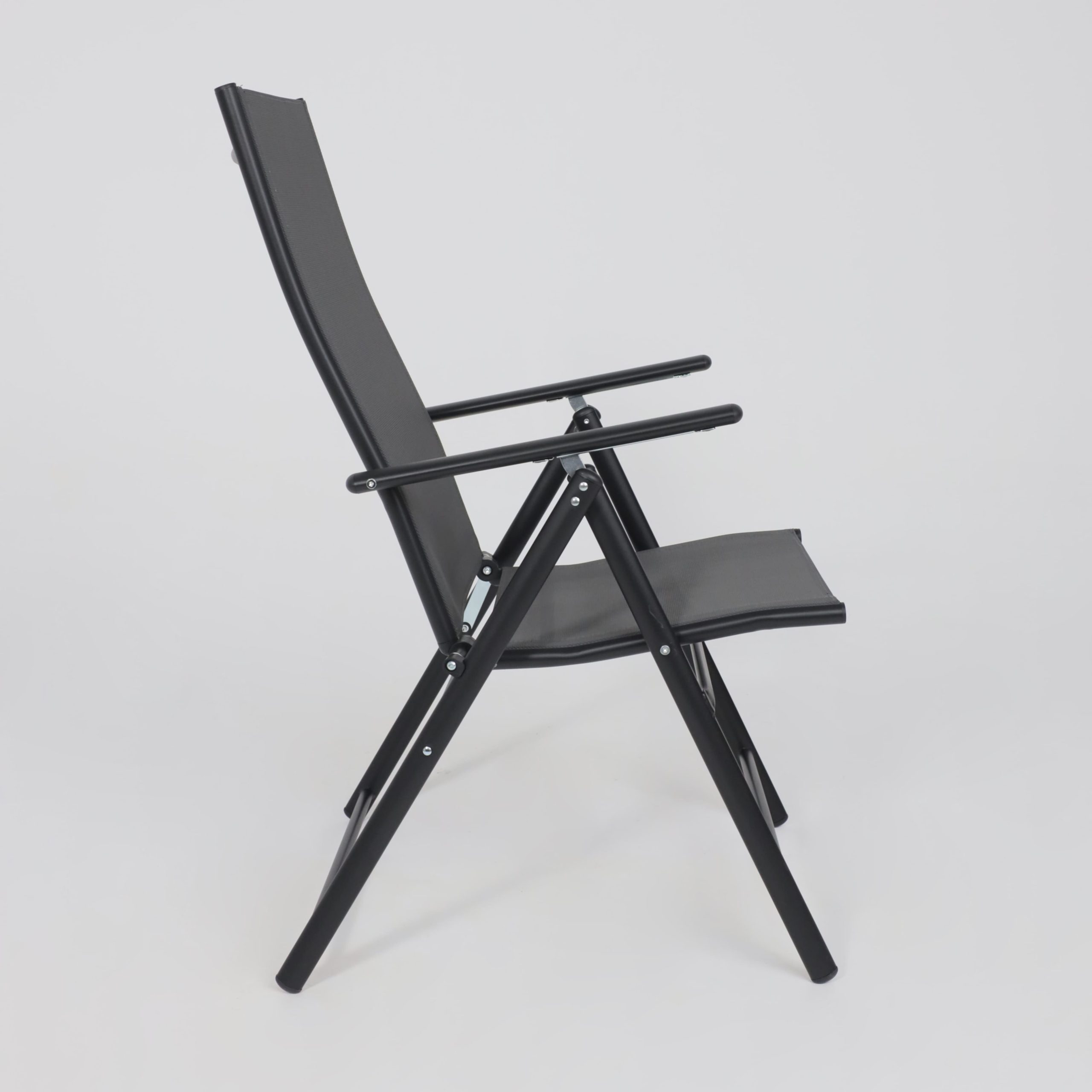 Кресло складное садовое CATANIA, серый/черный