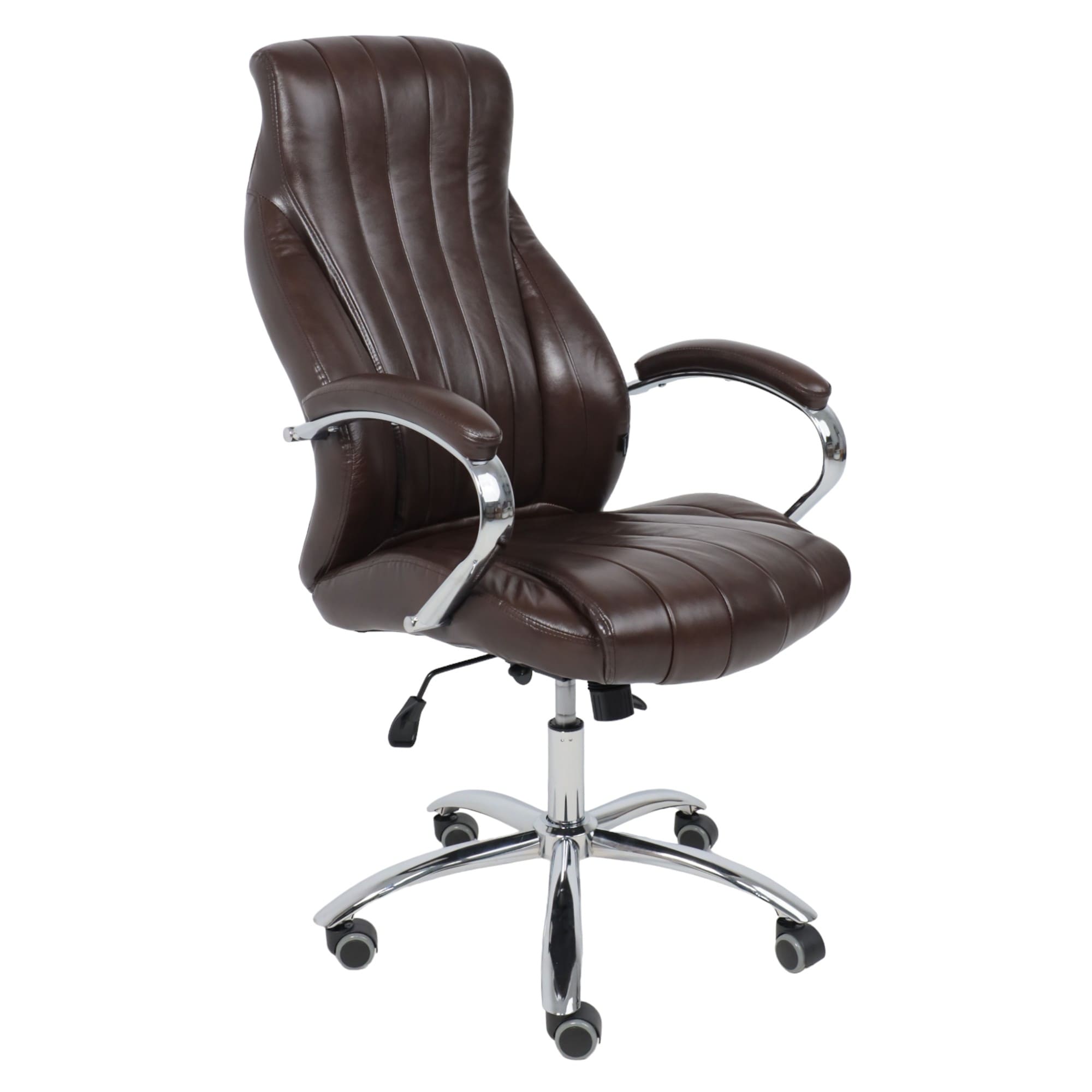Кресло поворотное MASTIF, натуральная кожа, коричневый