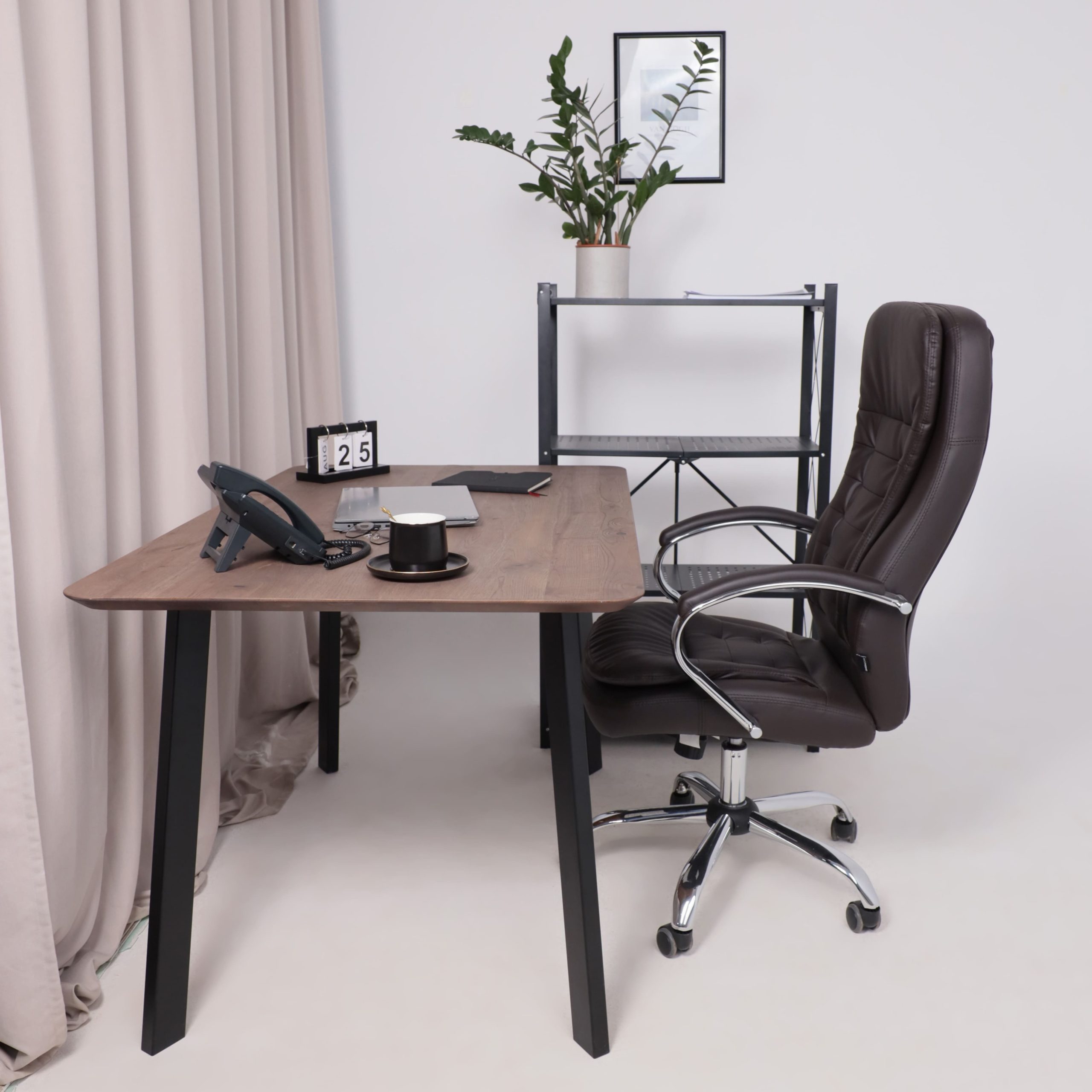 Кресло рабочее, поворотное RICHARD, коричневый