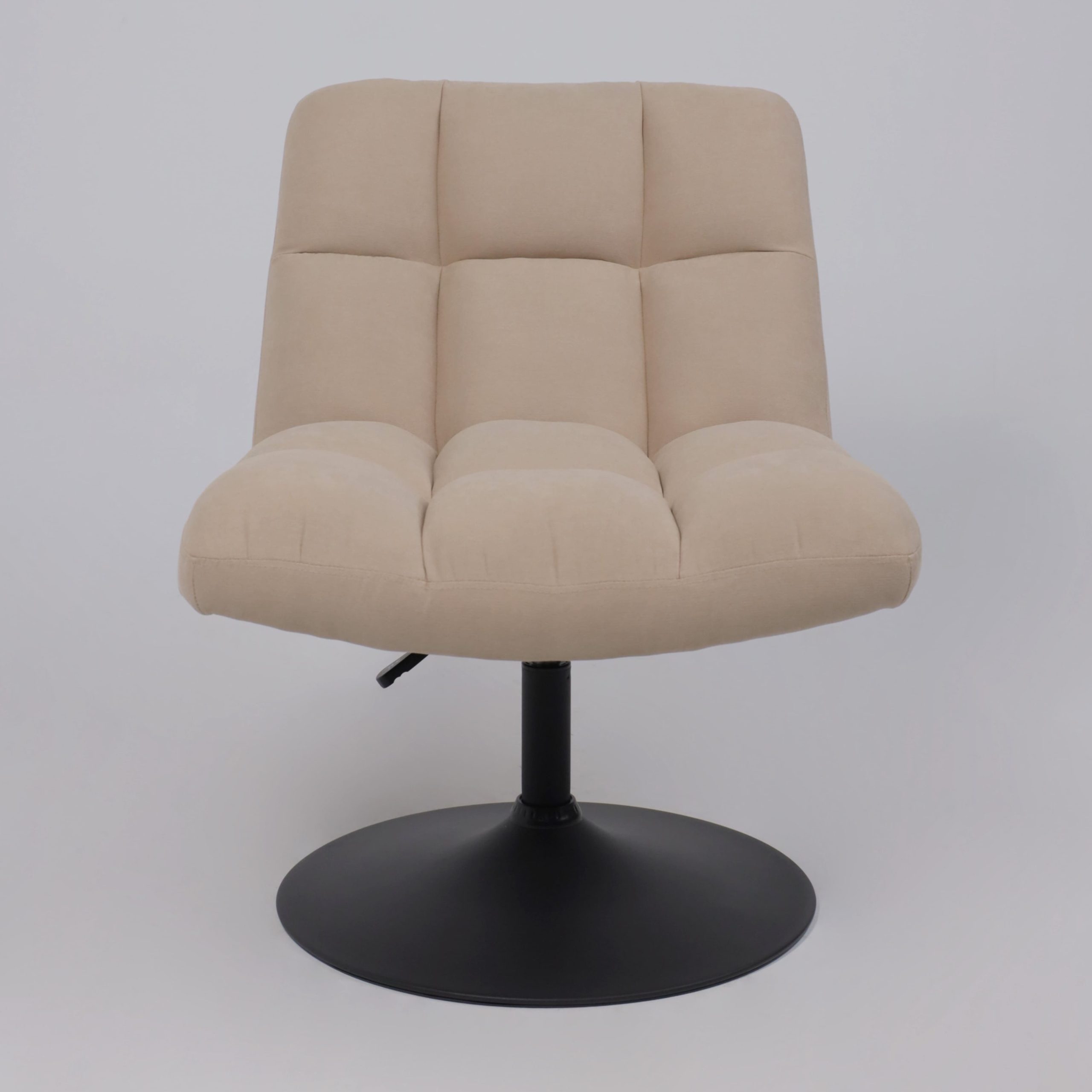 Кресло GRANDE, поворотное, песочная ткань Linen Fabric-3/черный