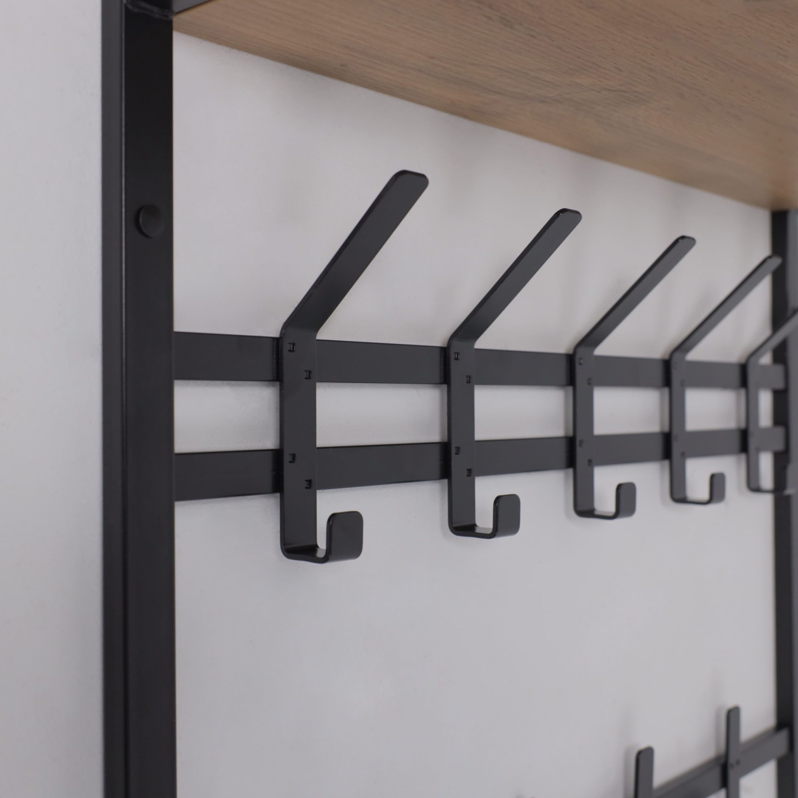 Вешалка с полкой 2-х ярусная ТОРОНТО 22Д, (чёрный)