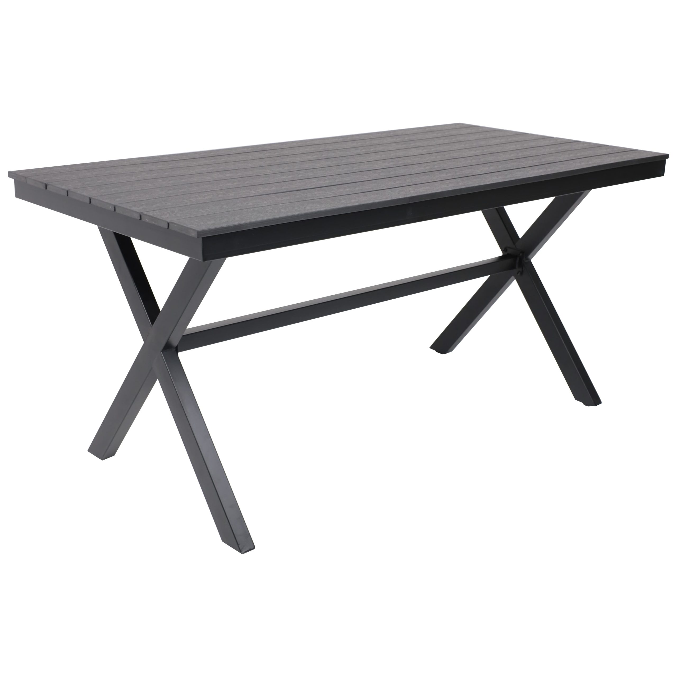 Стол садовый FLORENCE, 160*80*77, сталь-черная/чёрный