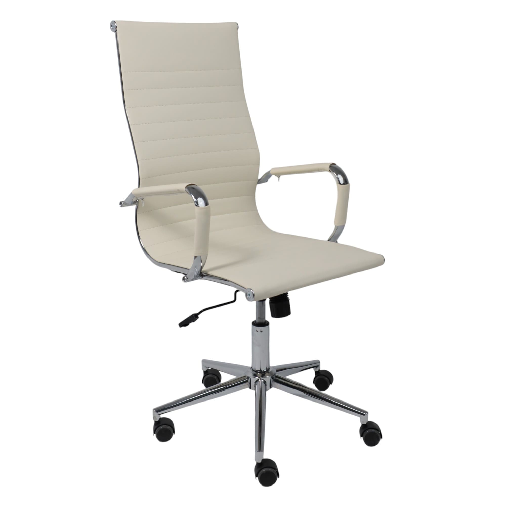 Кресло поворотное EVELIN, экокожа, кремовый